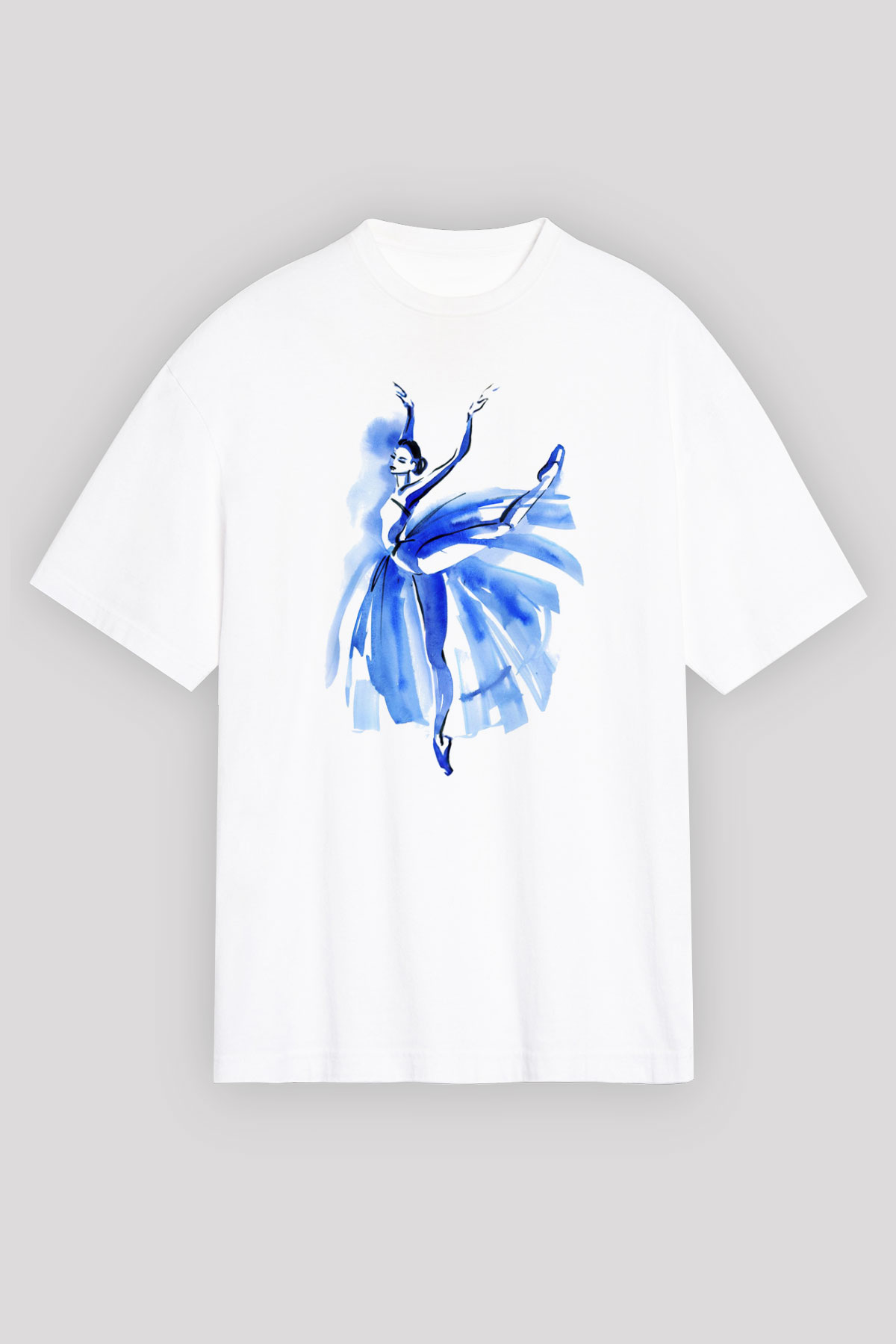 Bale Beyaz Unisex Oversize Tişört T-Shirt