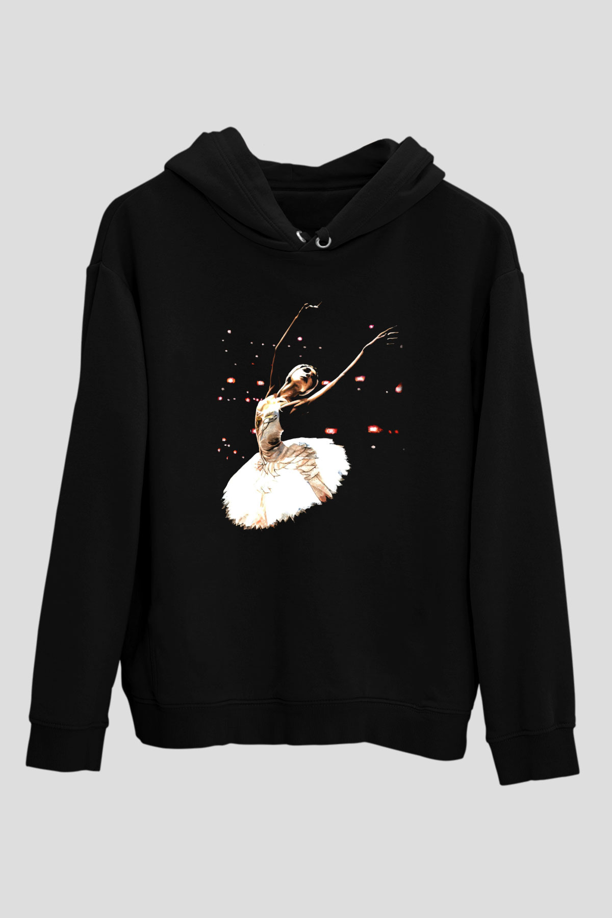 Bale Siyah Unisex Hoodie
