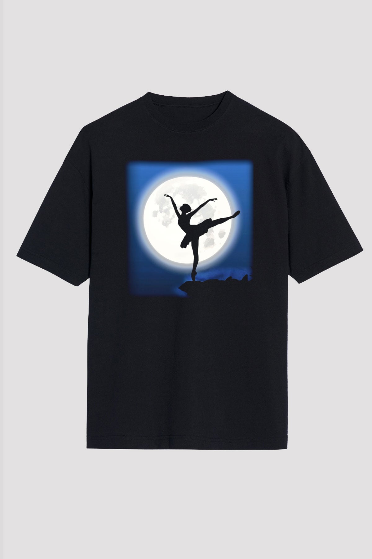 Bale Siyah Unisex Oversize Tişört T-Shirt