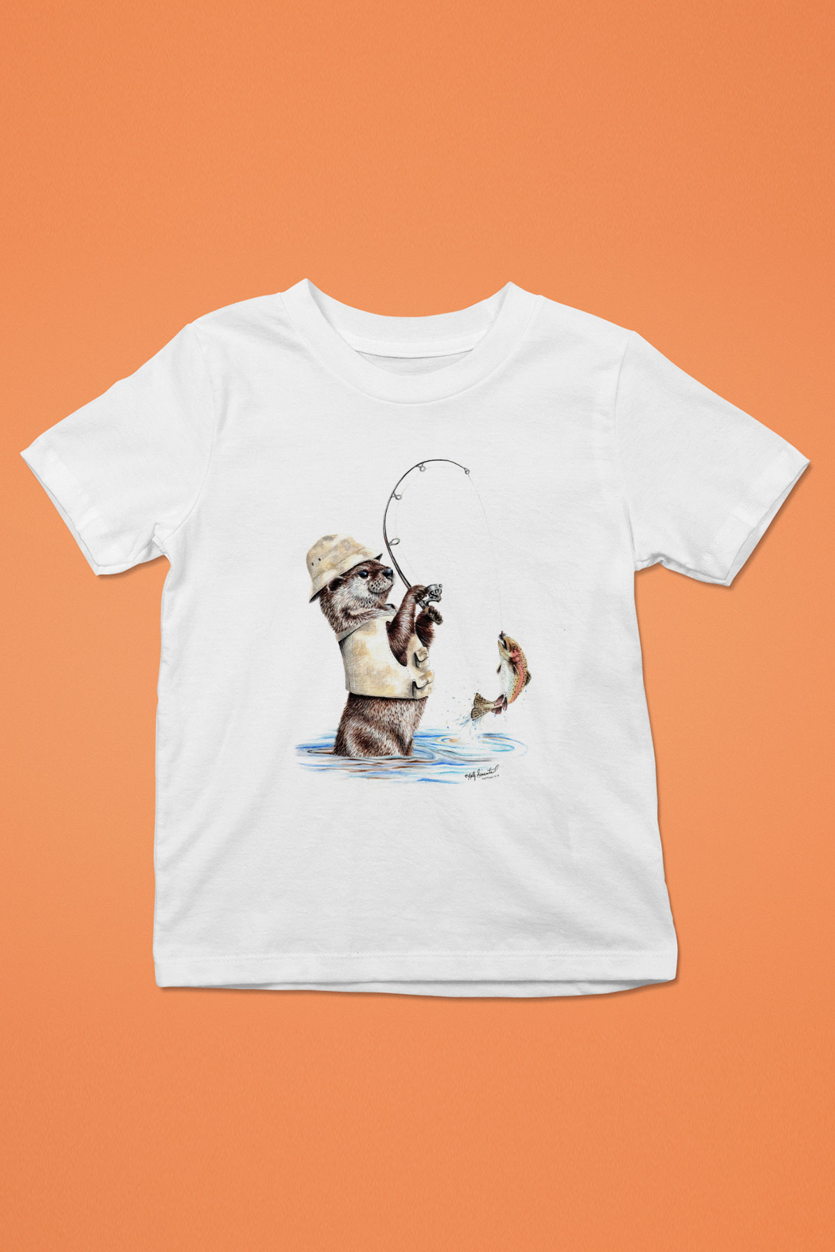 Balıkçı Beyaz Unisex Çocuk Tişört