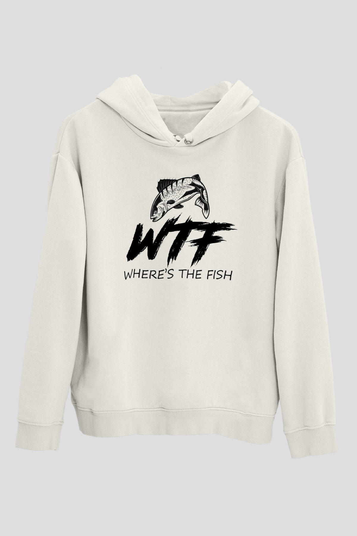 Balıkçı Beyaz Unisex Kapüşonlu Sweatshirt