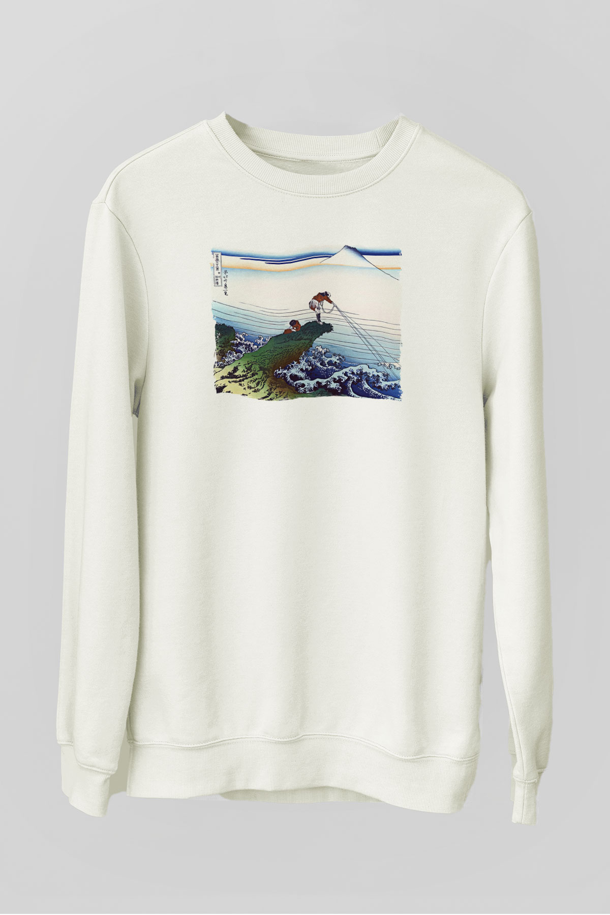 Balıkçı Beyaz Unisex Sweatshirt