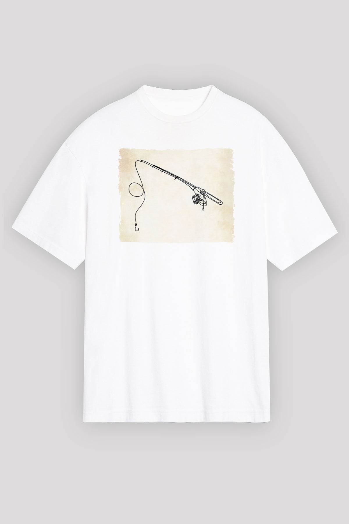 Balıkçı Beyaz Unisex Tişört T-Shirt - TişörtFabrikası