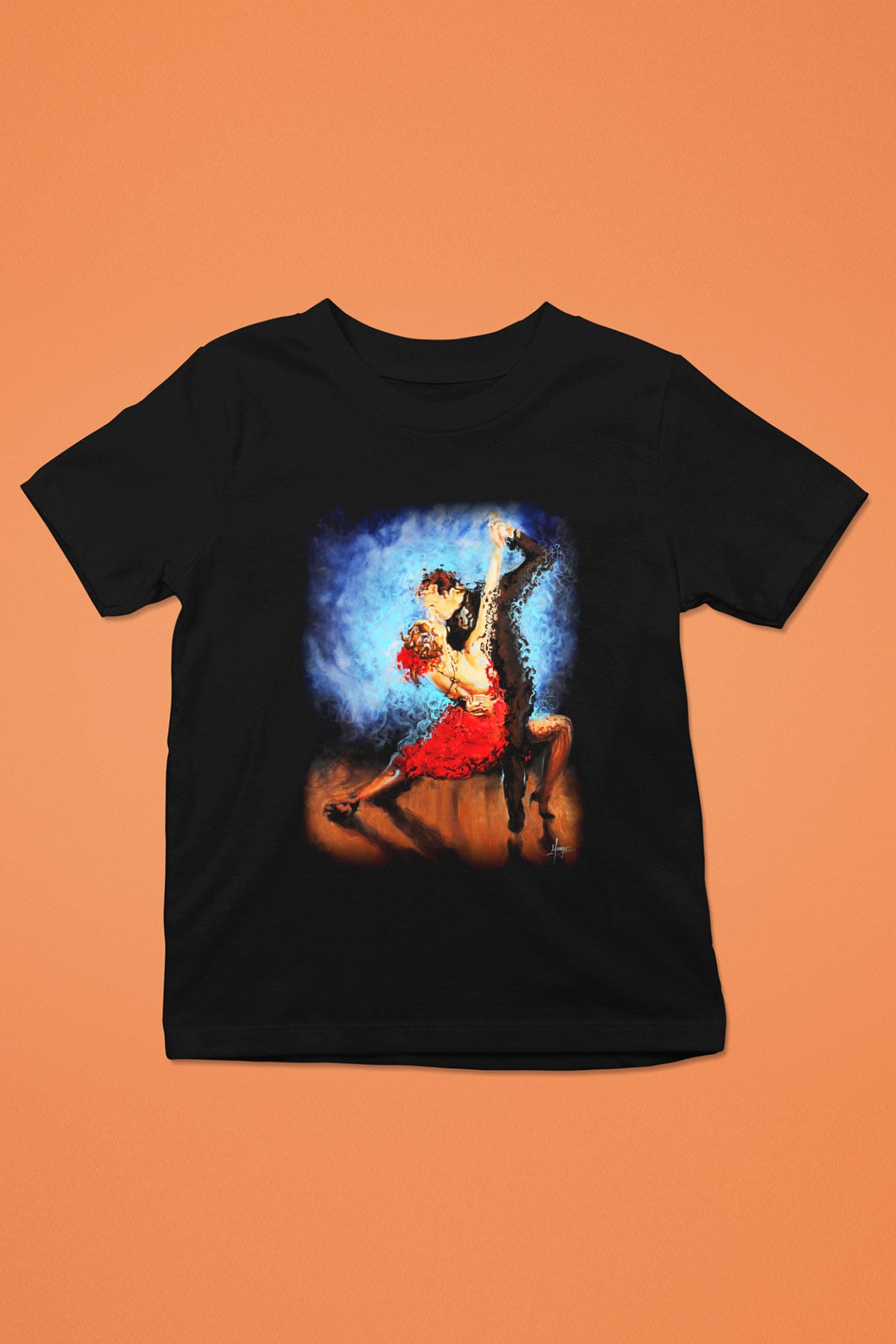 Balo Baskılı Siyah Unisex Çocuk Tişört
