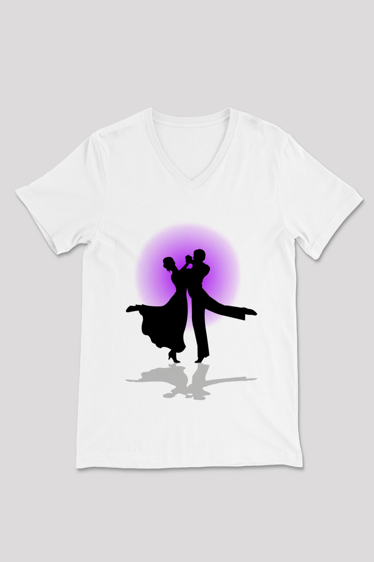 Balo Beyaz Unisex V Yaka Tişört T-Shirt