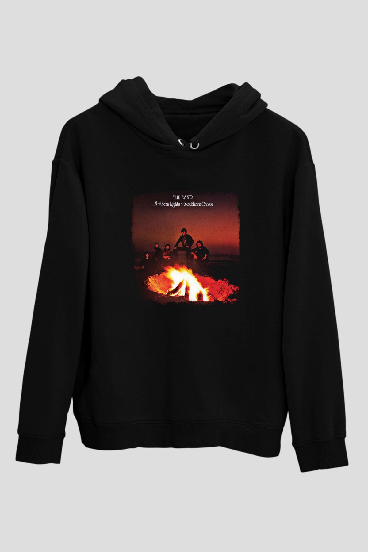 Band Baskılı Unisex Siyah Hoodie