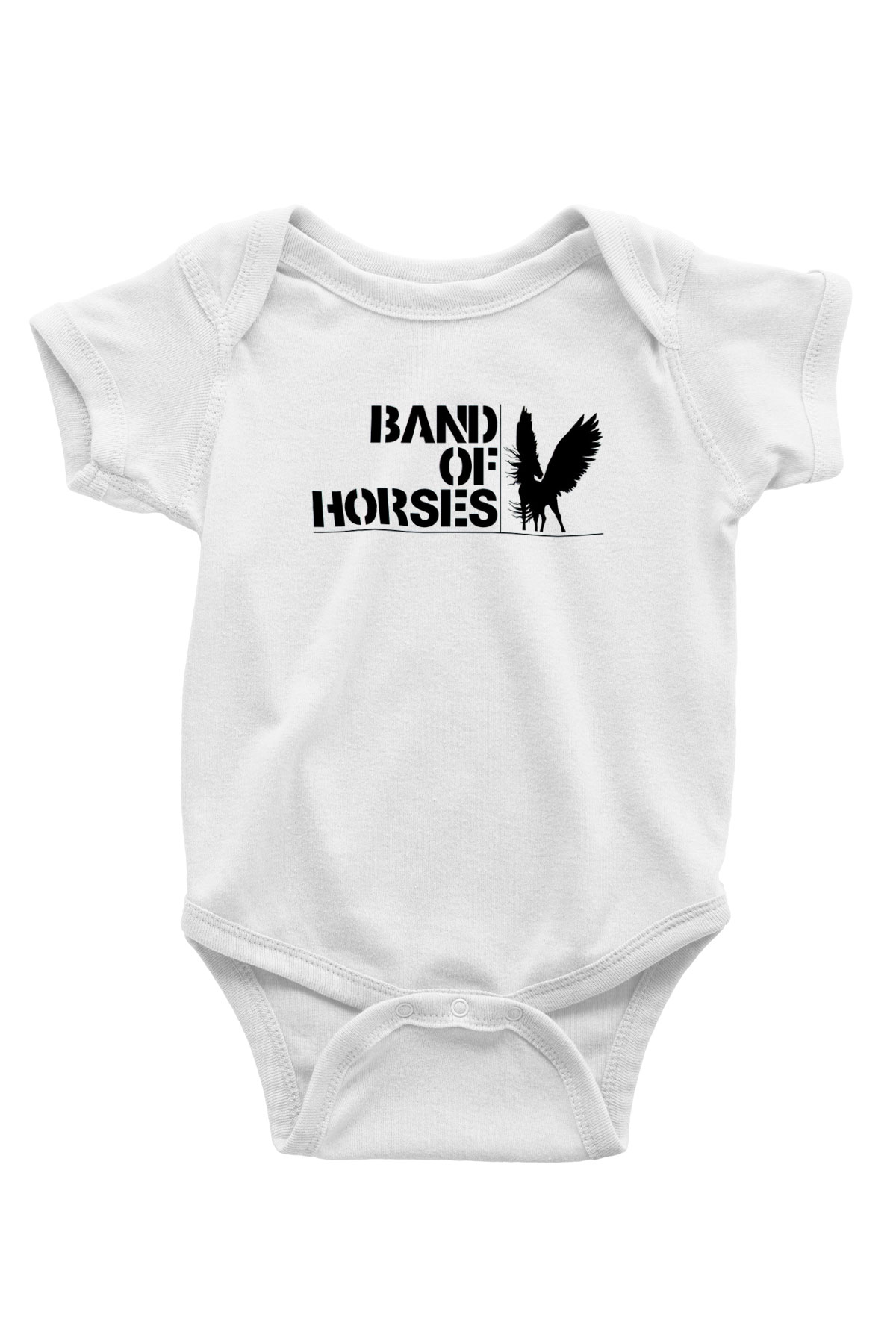 Band of Horses Beyaz Bebek Body - Zıbın