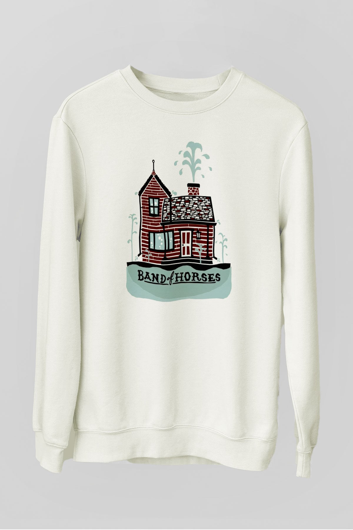 Band of Horses Beyaz Unisex Sweatshirt