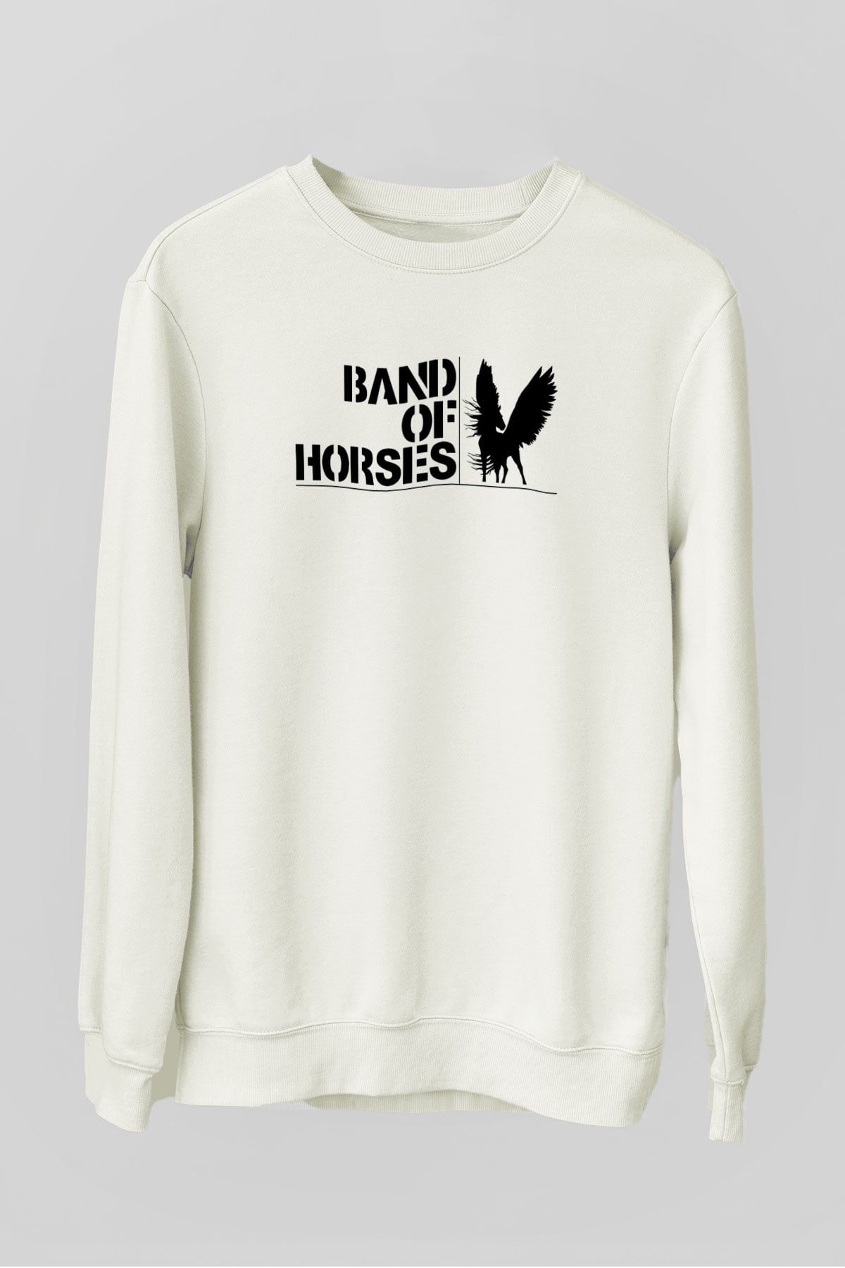 Band of Horses Beyaz Unisex Sweatshirt