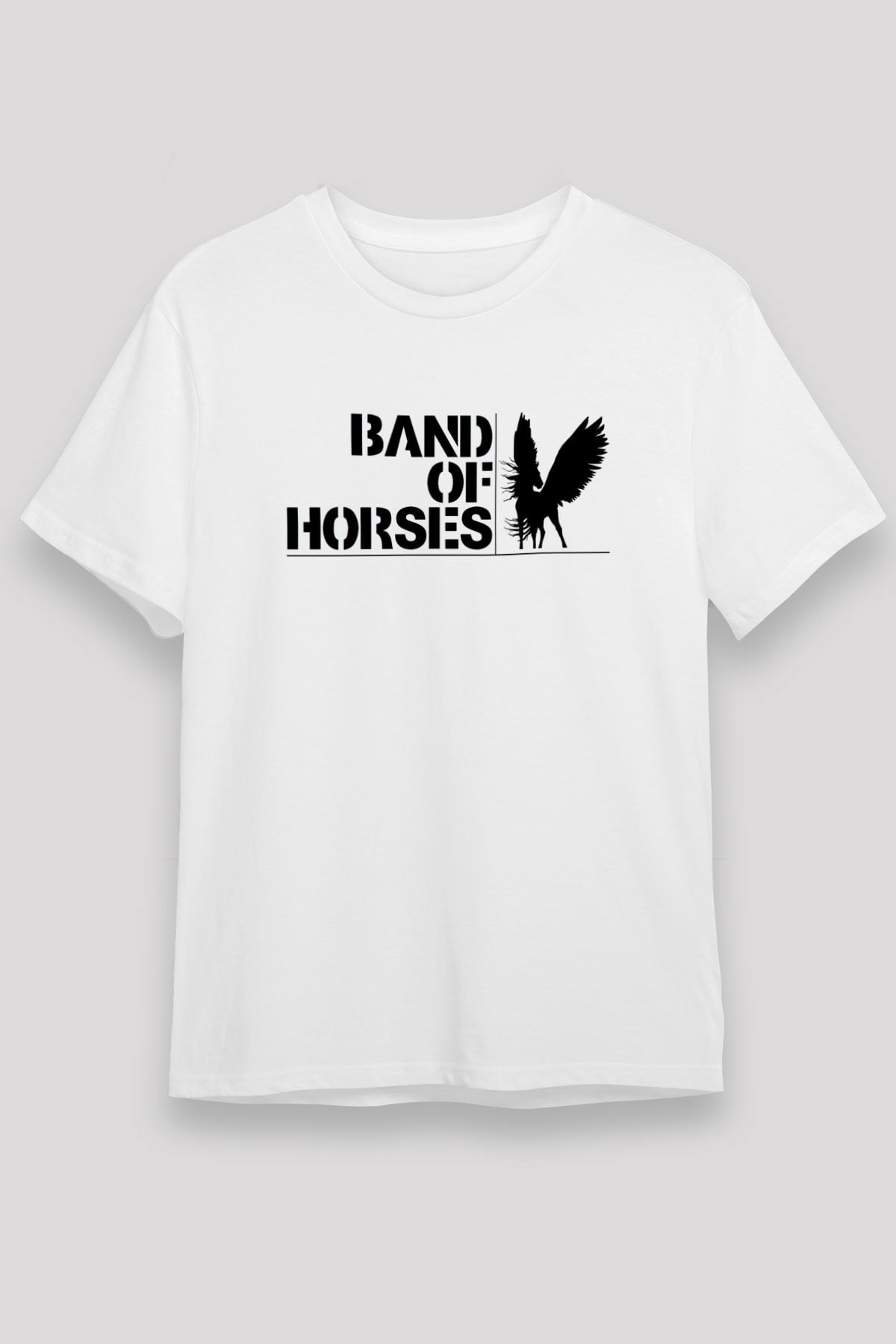 Band of Horses Beyaz Unisex Tişört T-Shirt - TişörtFabrikası