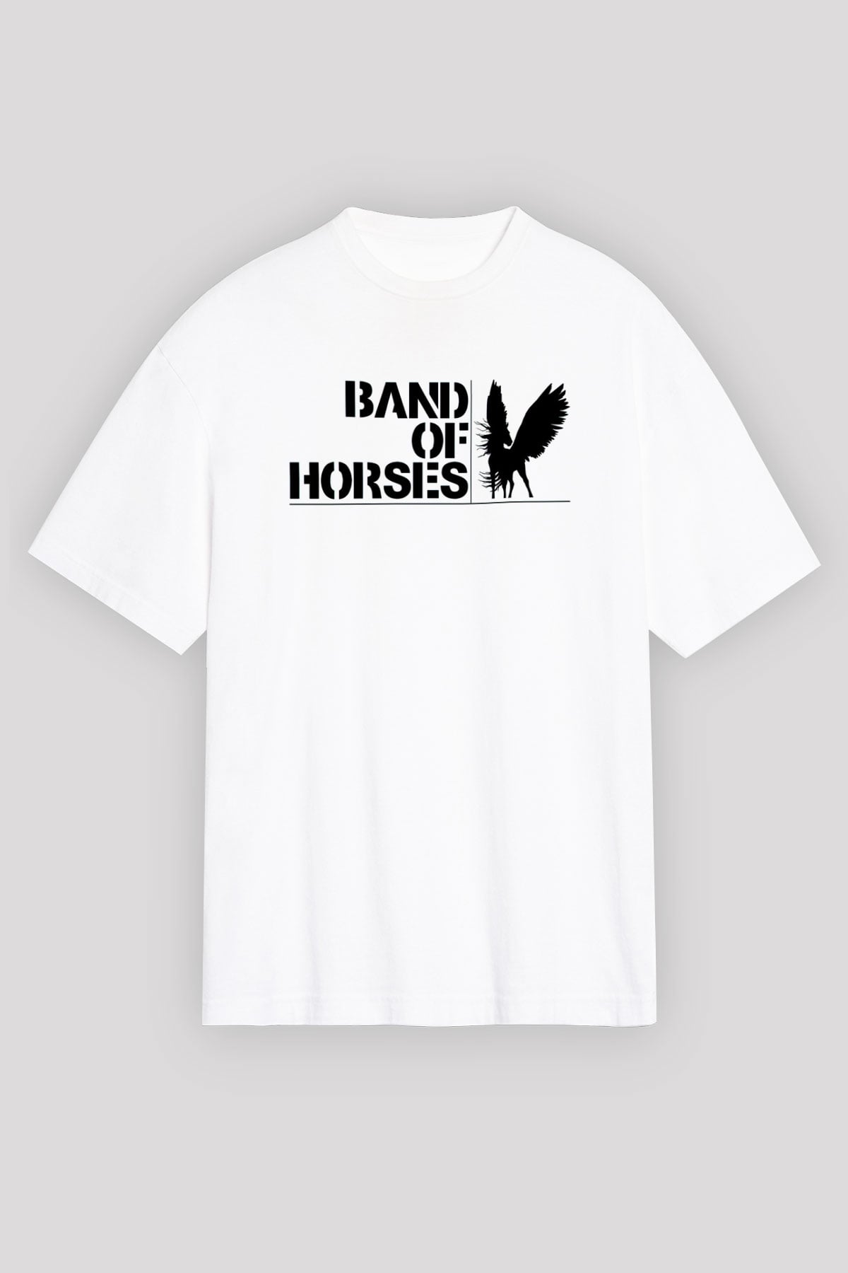 Band of Horses Beyaz Unisex Tişört T-Shirt - TişörtFabrikası