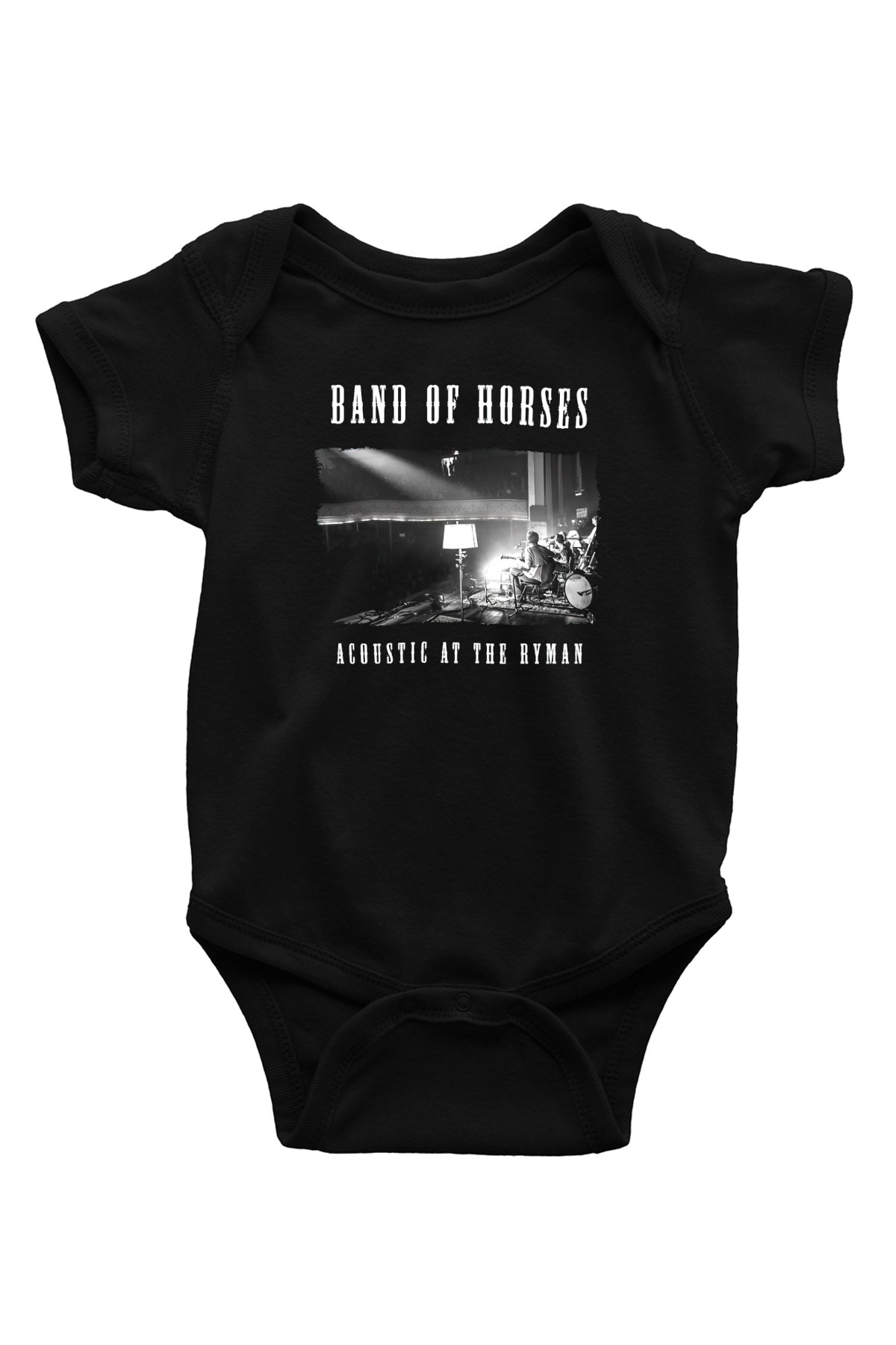 Band of Horses Siyah Bebek Body - Zıbın
