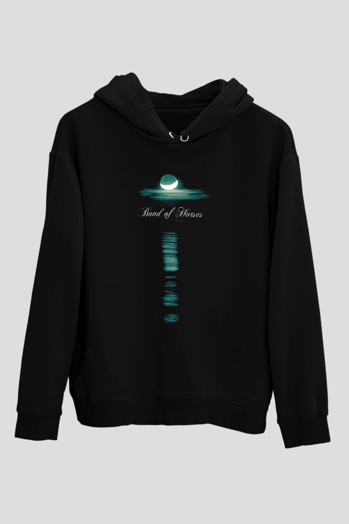 Band of Horses Siyah Unisex Kapüşonlu Sweatshirt
