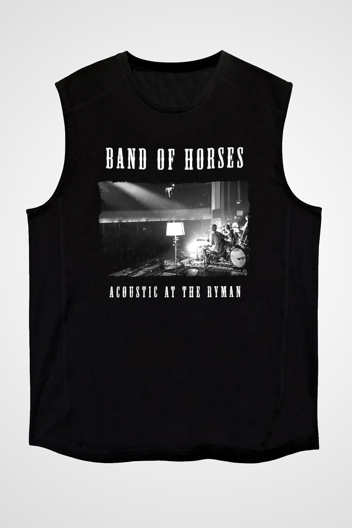Band of Horses Siyah Unisex Kolsuz Tişört