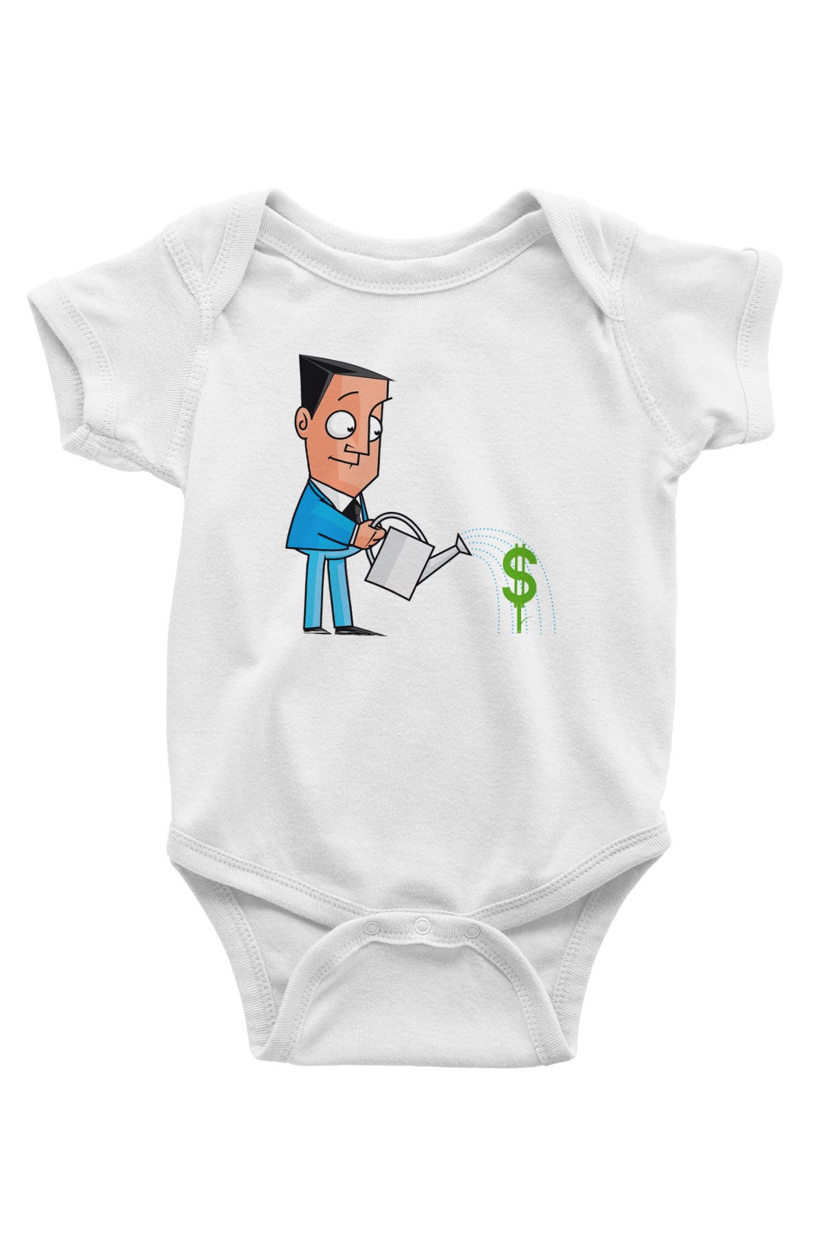 Bankacı Beyaz Bebek Body - Zıbın