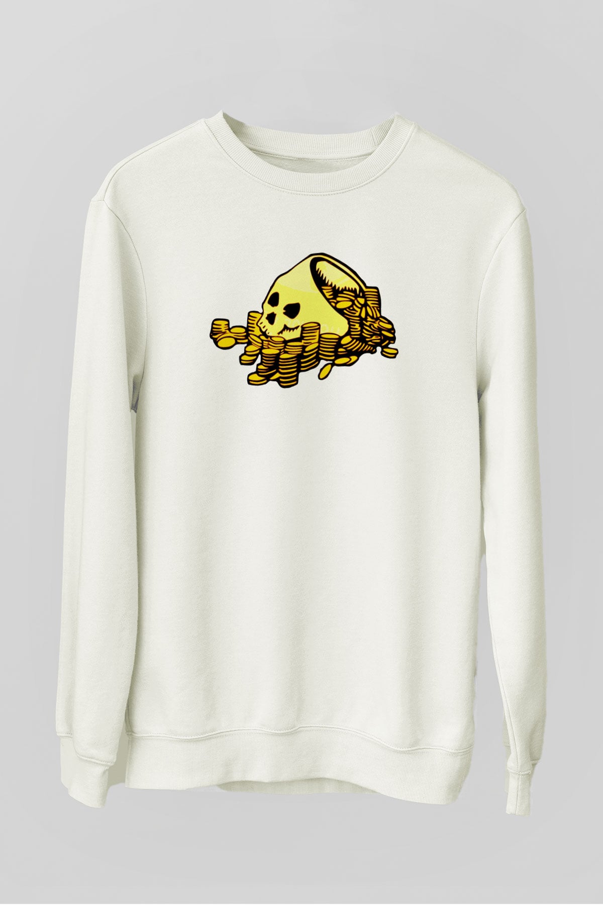 Bankacı Beyaz Unisex Sweatshirt
