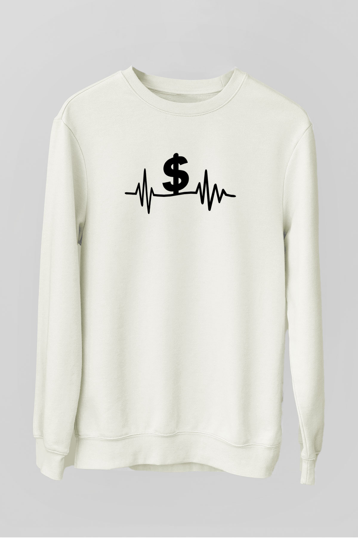 Bankacı Beyaz Unisex Sweatshirt