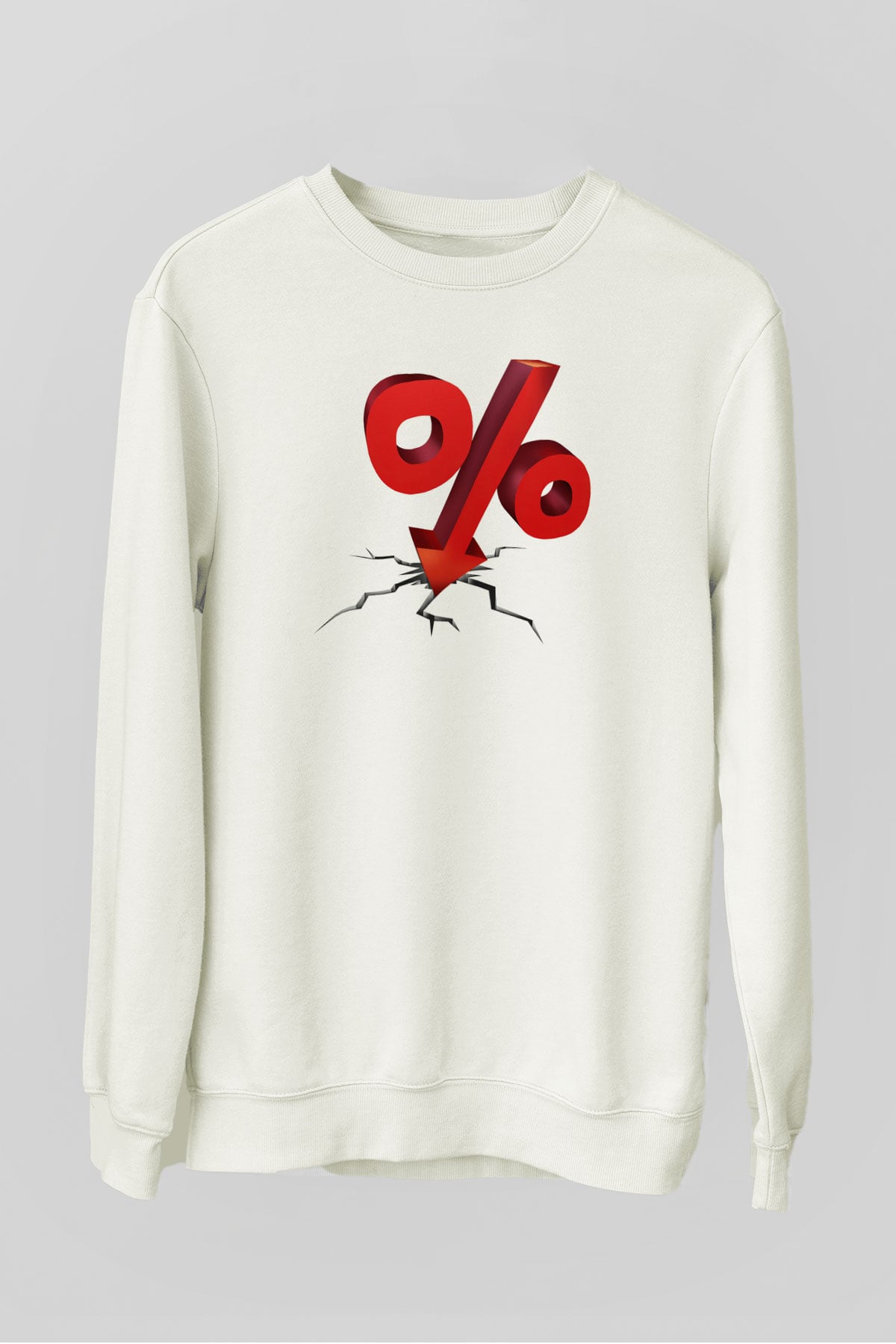 Bankacı Beyaz Unisex Sweatshirt