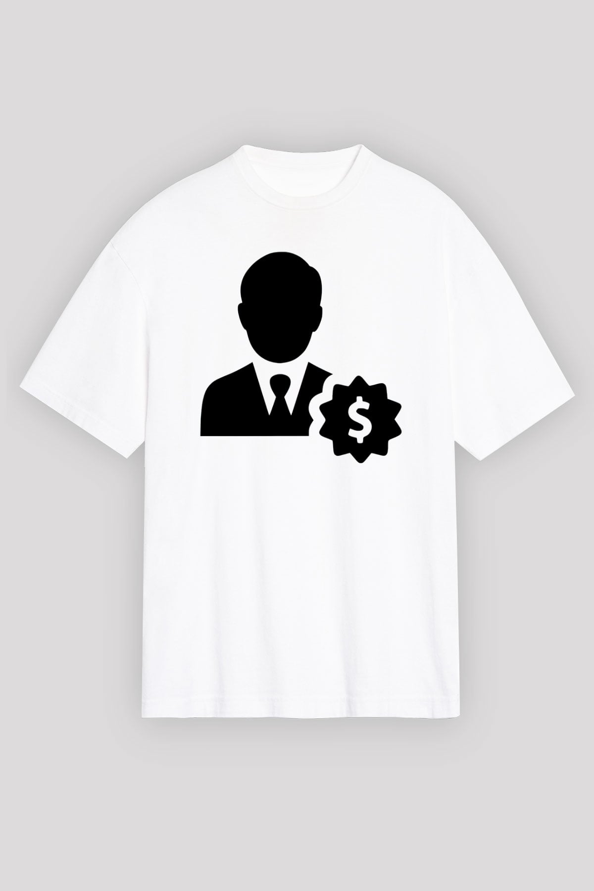 Bankacı Beyaz Unisex Tişört T-Shirt - TişörtFabrikası