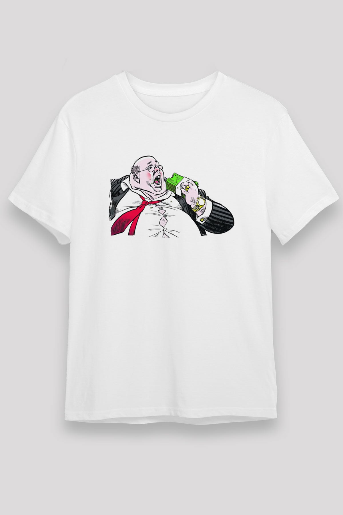Bankacı Beyaz Unisex Tişört T-Shirt - TişörtFabrikası