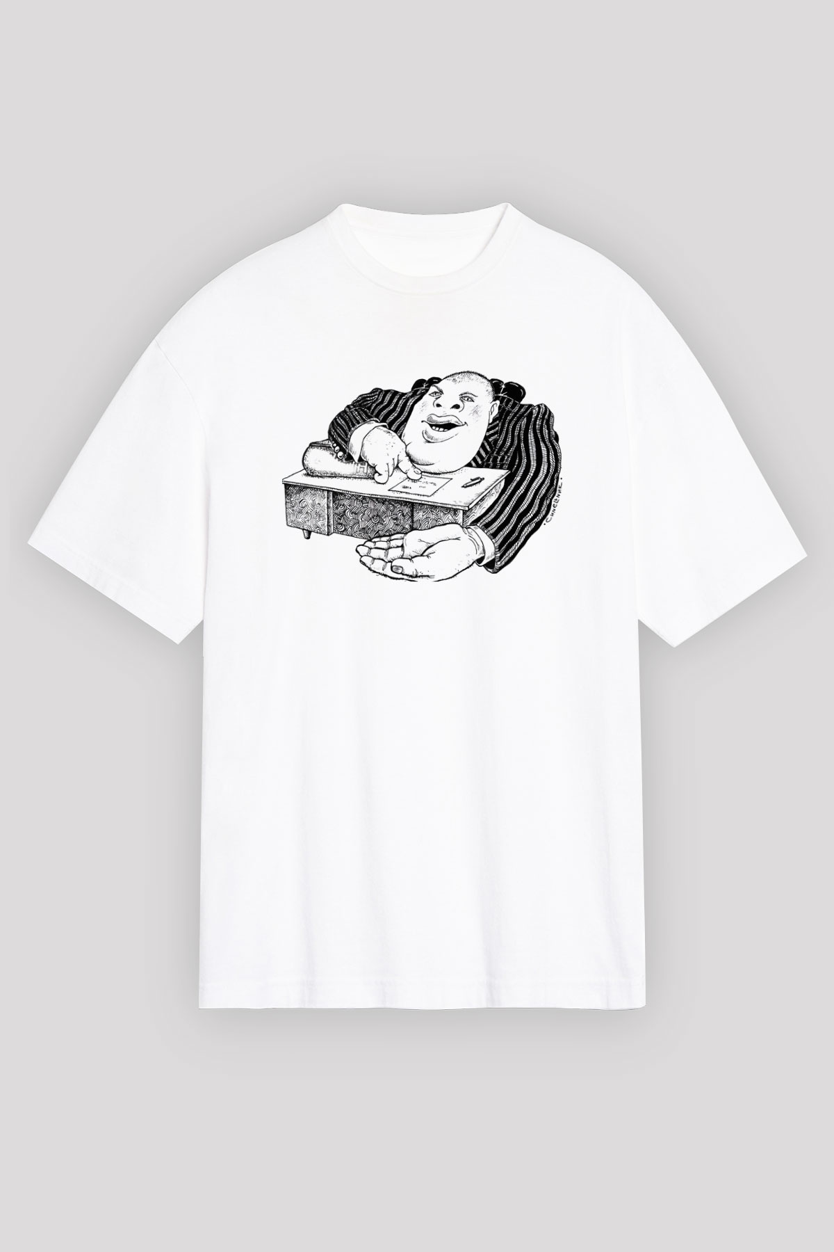Bankacı Beyaz Unisex Tişört T-Shirt - TişörtFabrikası