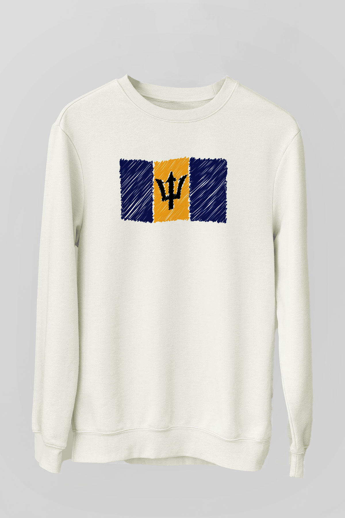 Barbados Beyaz Unisex Sweatshirt
