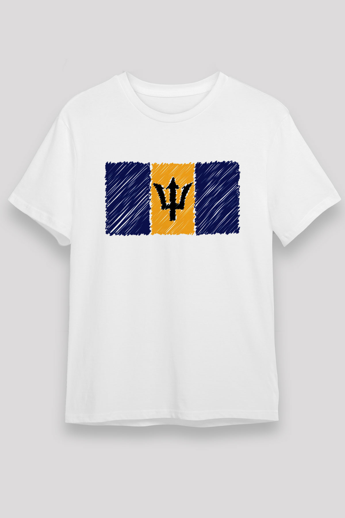 Barbados Beyaz Unisex Tişört T-Shirt - TişörtFabrikası