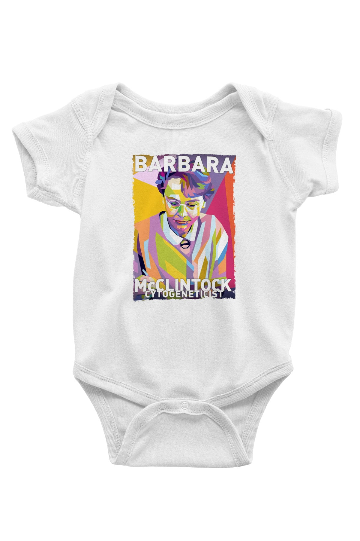 Barbara McClintock Baskılı Beyaz Bebek Body - Zıbın