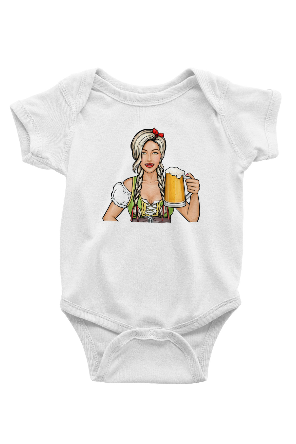 Barmaid Beyaz Bebek Body - Zıbın