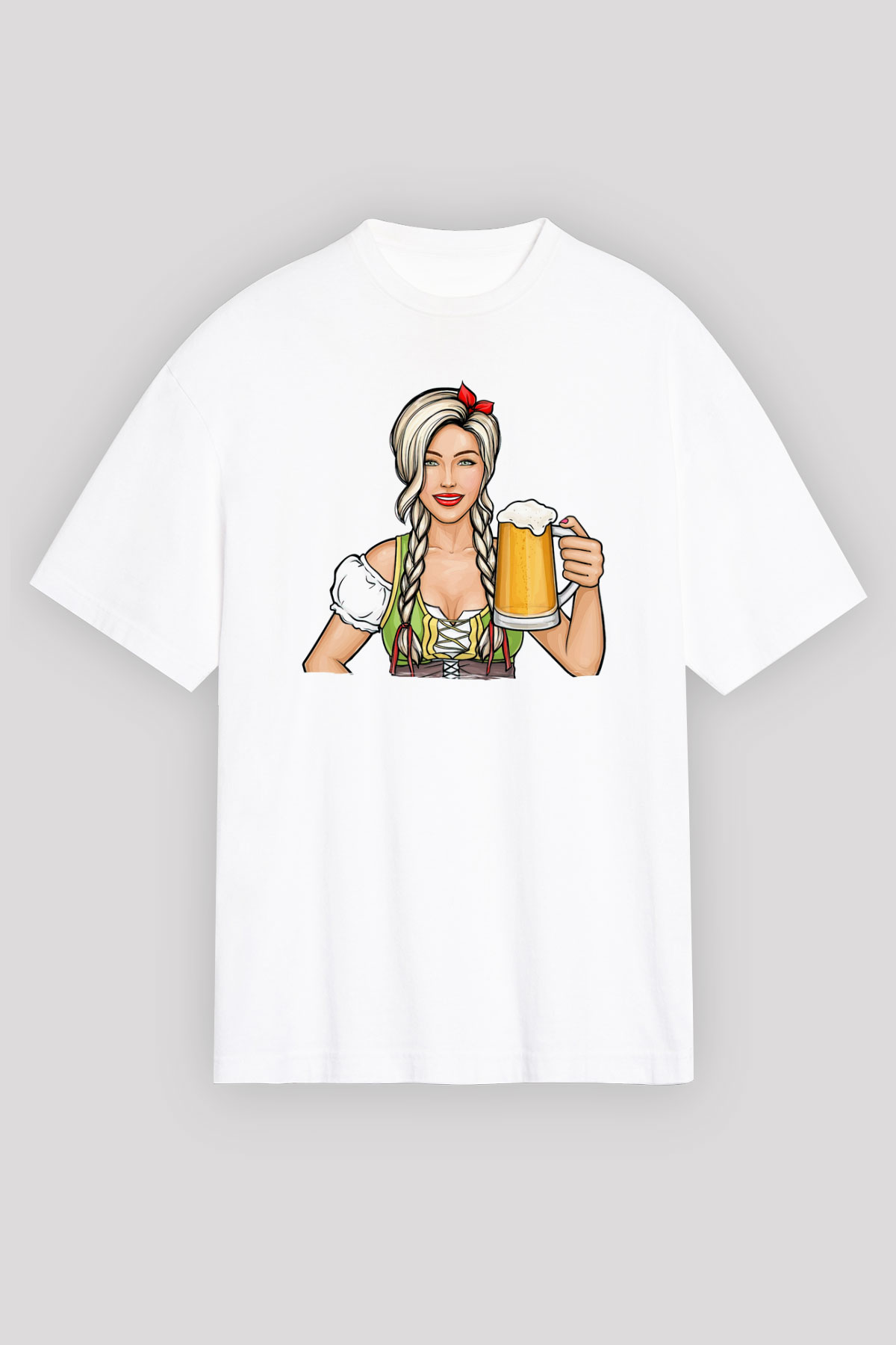 Barmaid Beyaz Unisex Tişört T-Shirt - TişörtFabrikası
