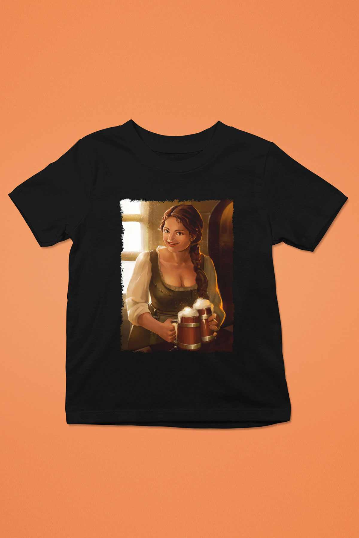 Barmaid Siyah Unisex Çocuk Tişört