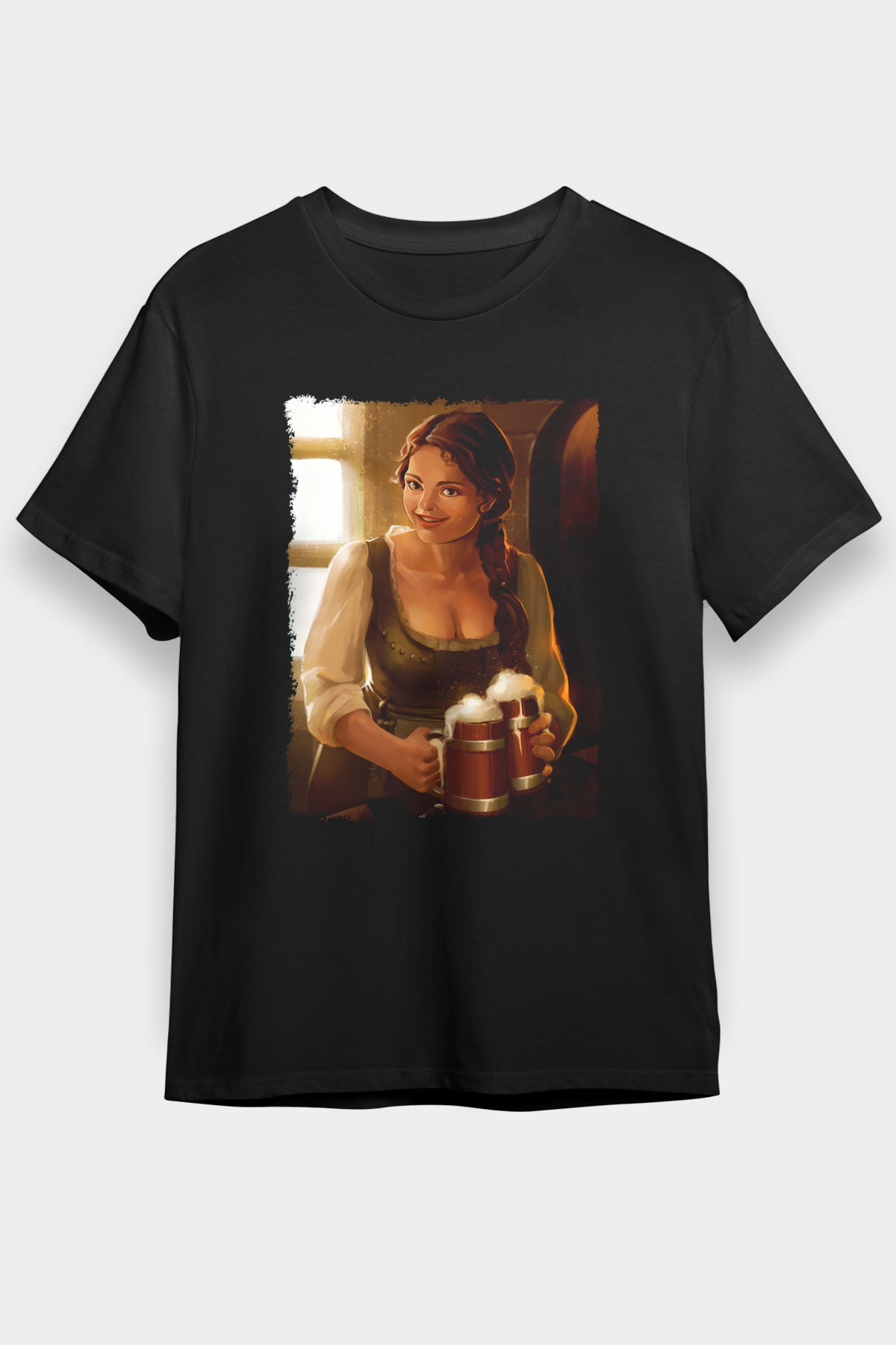 Barmaid Siyah Unisex Tişört T-Shirt - TişörtFabrikası