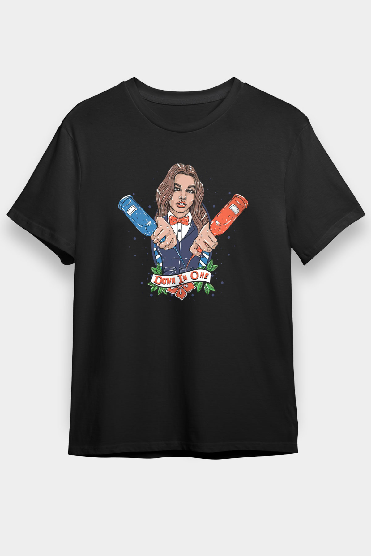 Barmaid Siyah Unisex Tişört T-Shirt - TişörtFabrikası