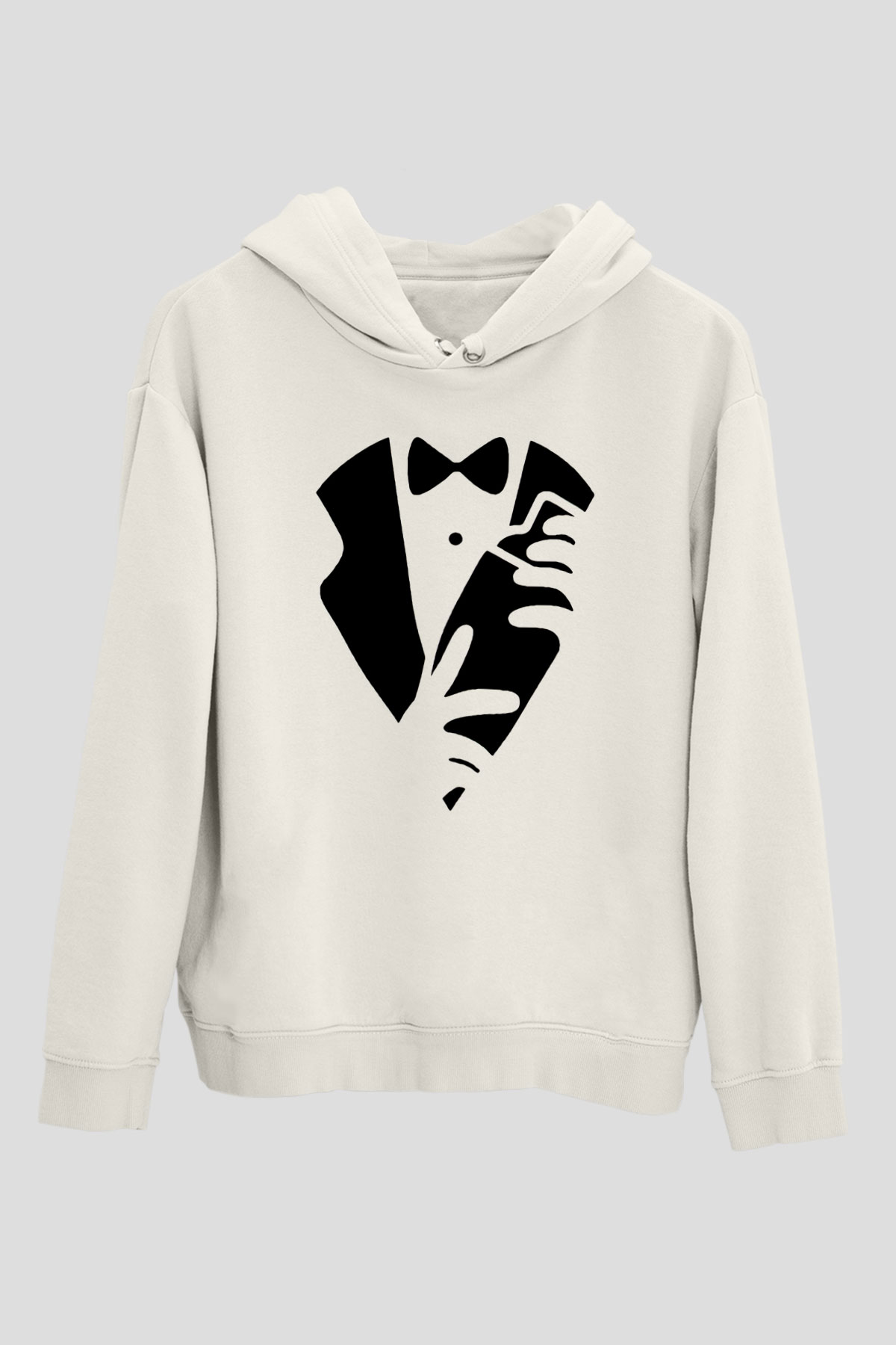 Barmen Beyaz Unisex Hoodie