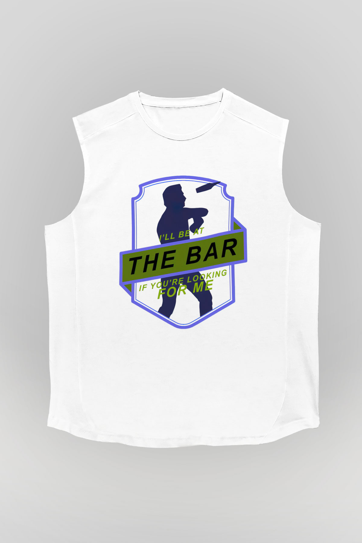 Barmen Beyaz Unisex Kolsuz Tişört