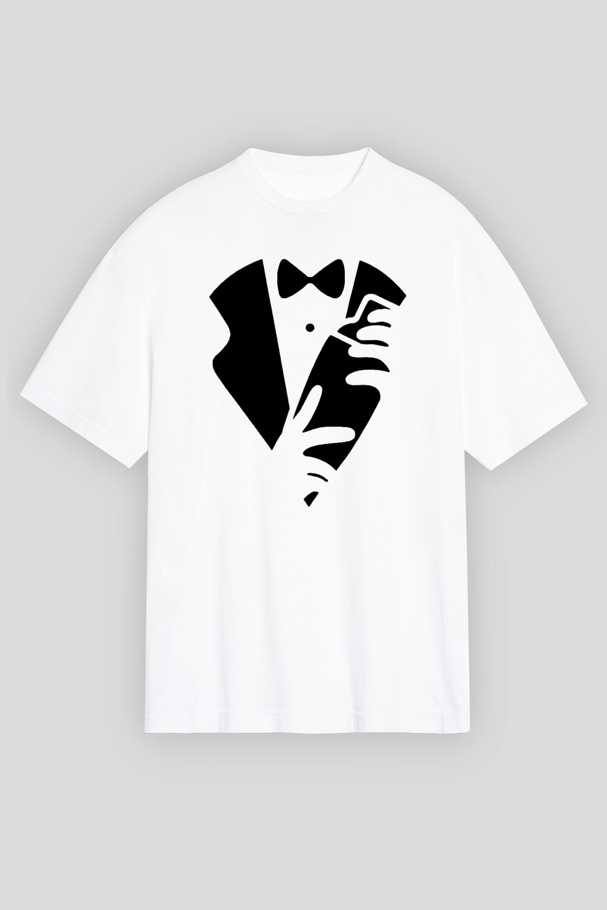 Barmen Beyaz Unisex Oversize Tişört T-Shirt