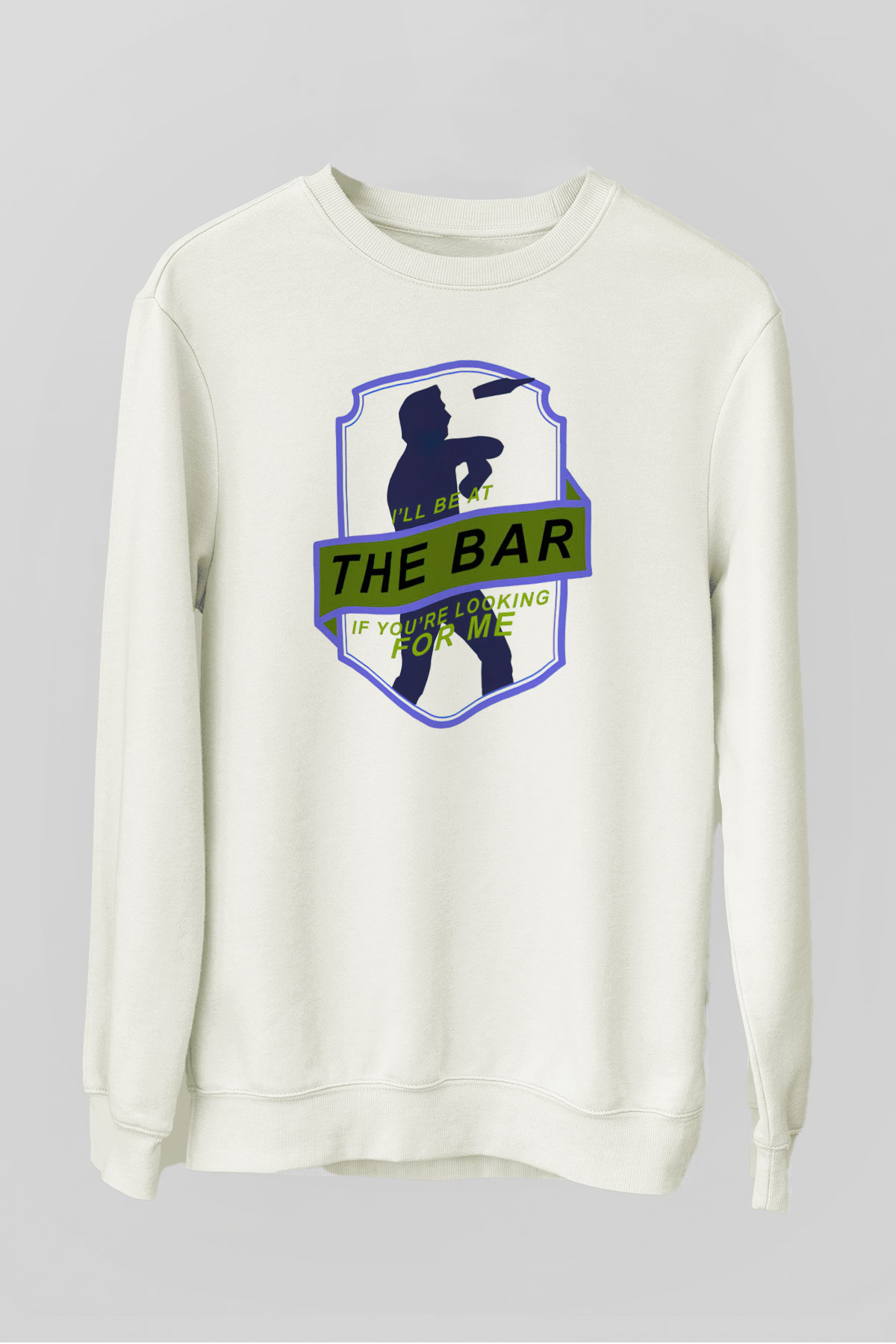 Barmen Beyaz Unisex Sweatshirt