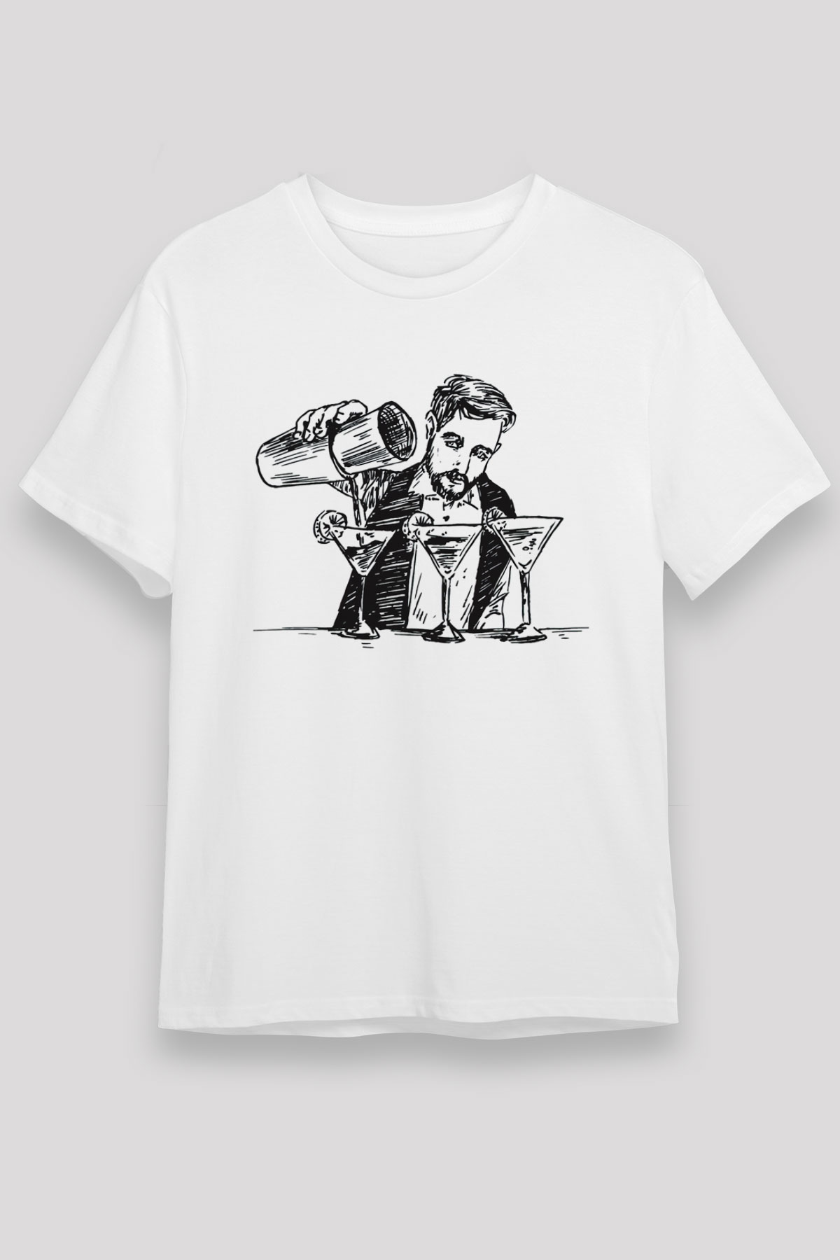 Barmen Beyaz Unisex Tişört T-Shirt - TişörtFabrikası