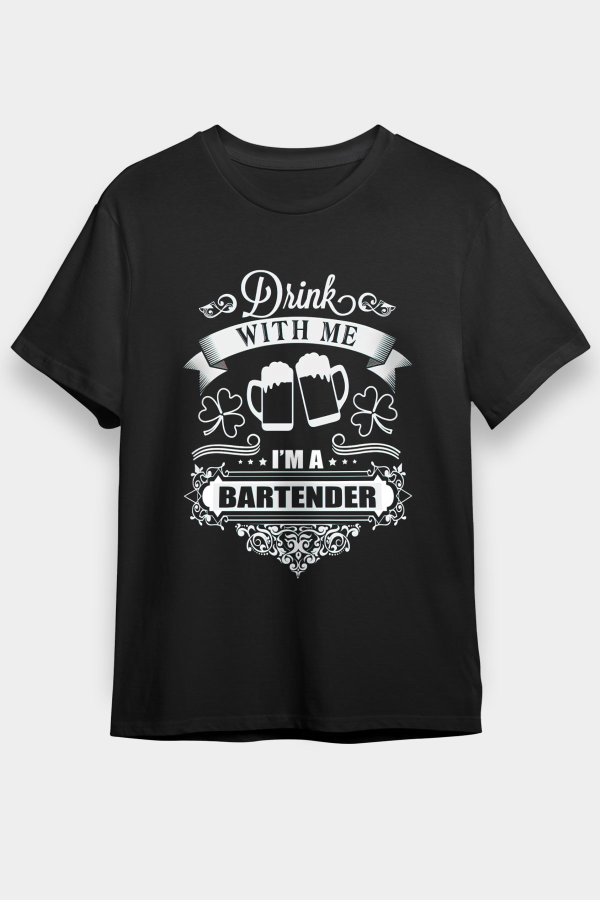 Barmen Siyah Unisex Tişört T-Shirt - TişörtFabrikası