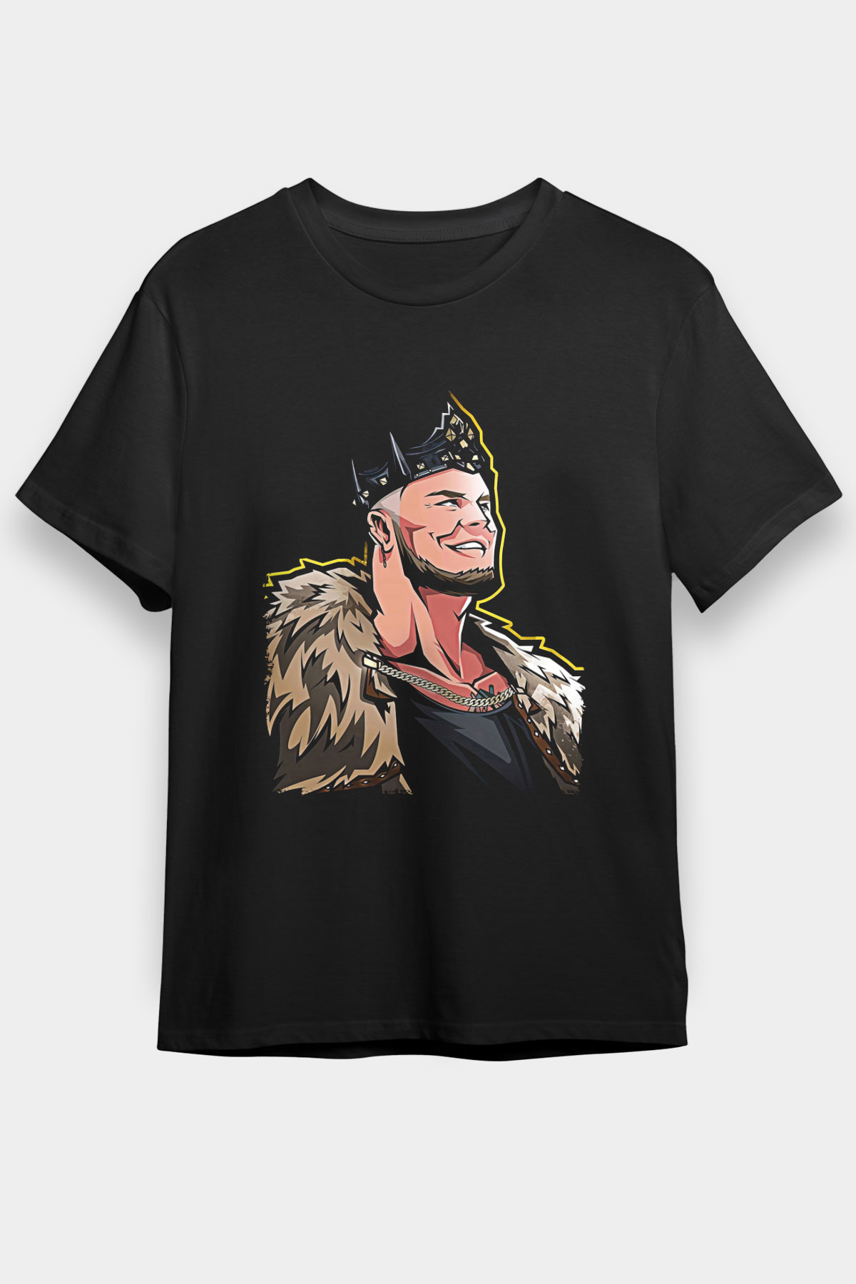 Baron Corbin Baskılı Unisex Siyah Tişört - Tshirt