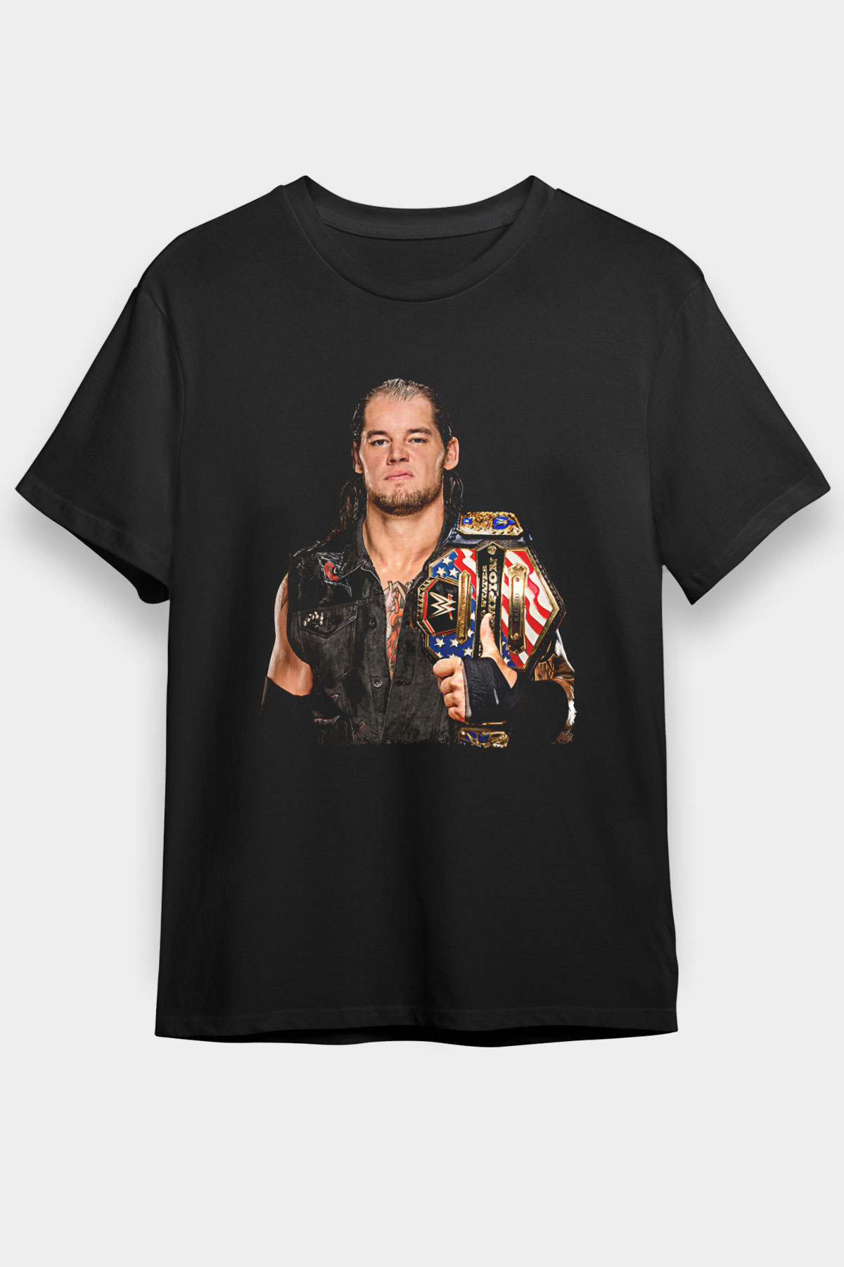 Baron Corbin Baskılı Unisex Siyah Tişört - Tshirt