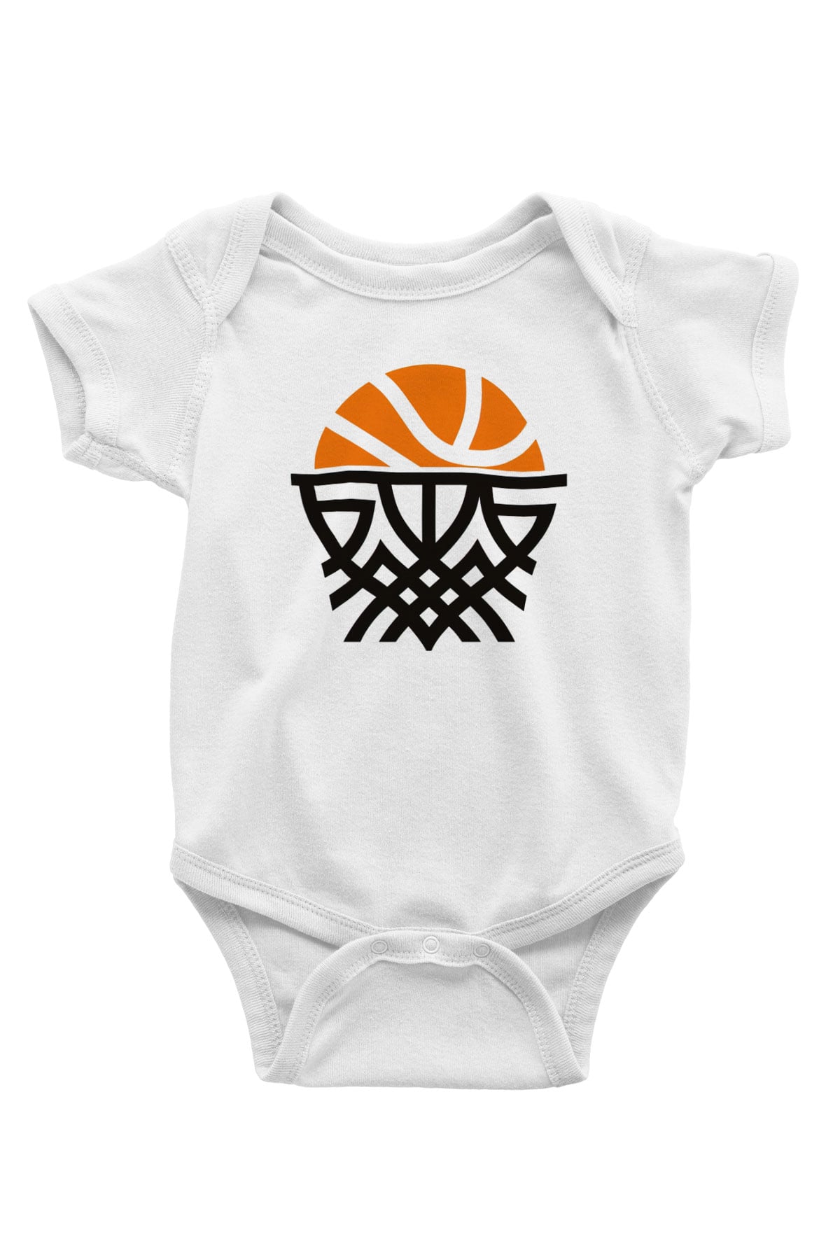 Basketbol Baskılı Beyaz Unisex Bebek Body - Zıbın