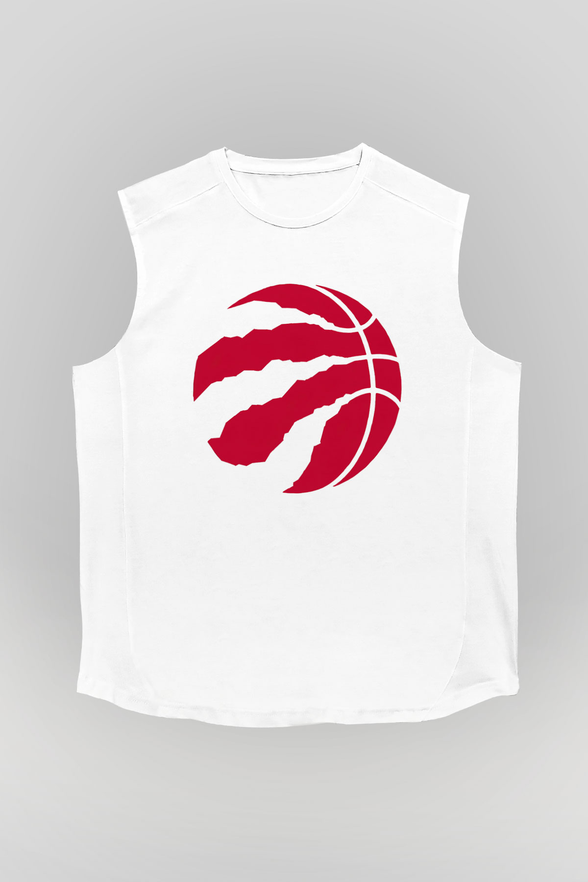 Basketbol Beyaz Unisex Kolsuz Tişört