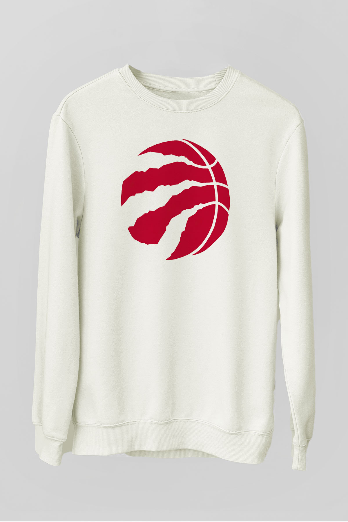 Basketbol Beyaz Unisex Sweatshirt