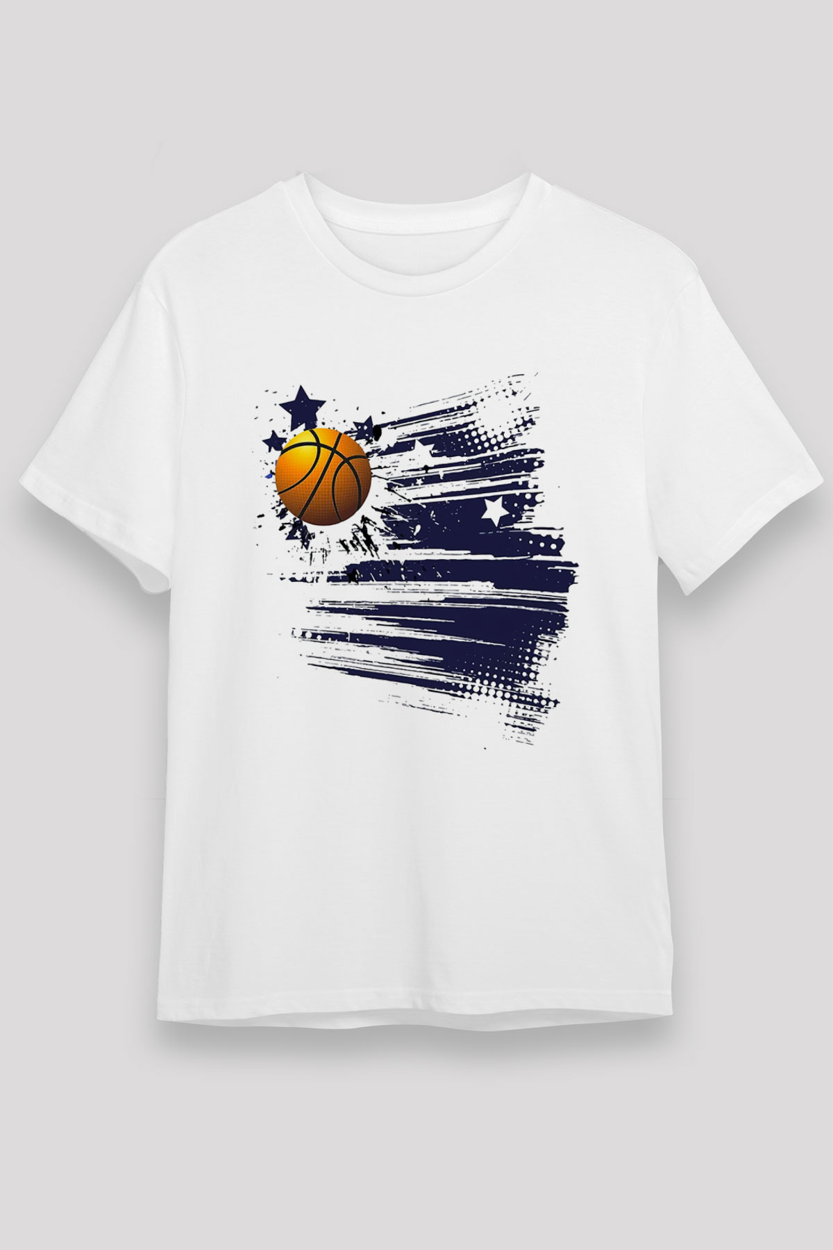 Basketbol Beyaz Unisex Tişört T-Shirt - TişörtFabrikası