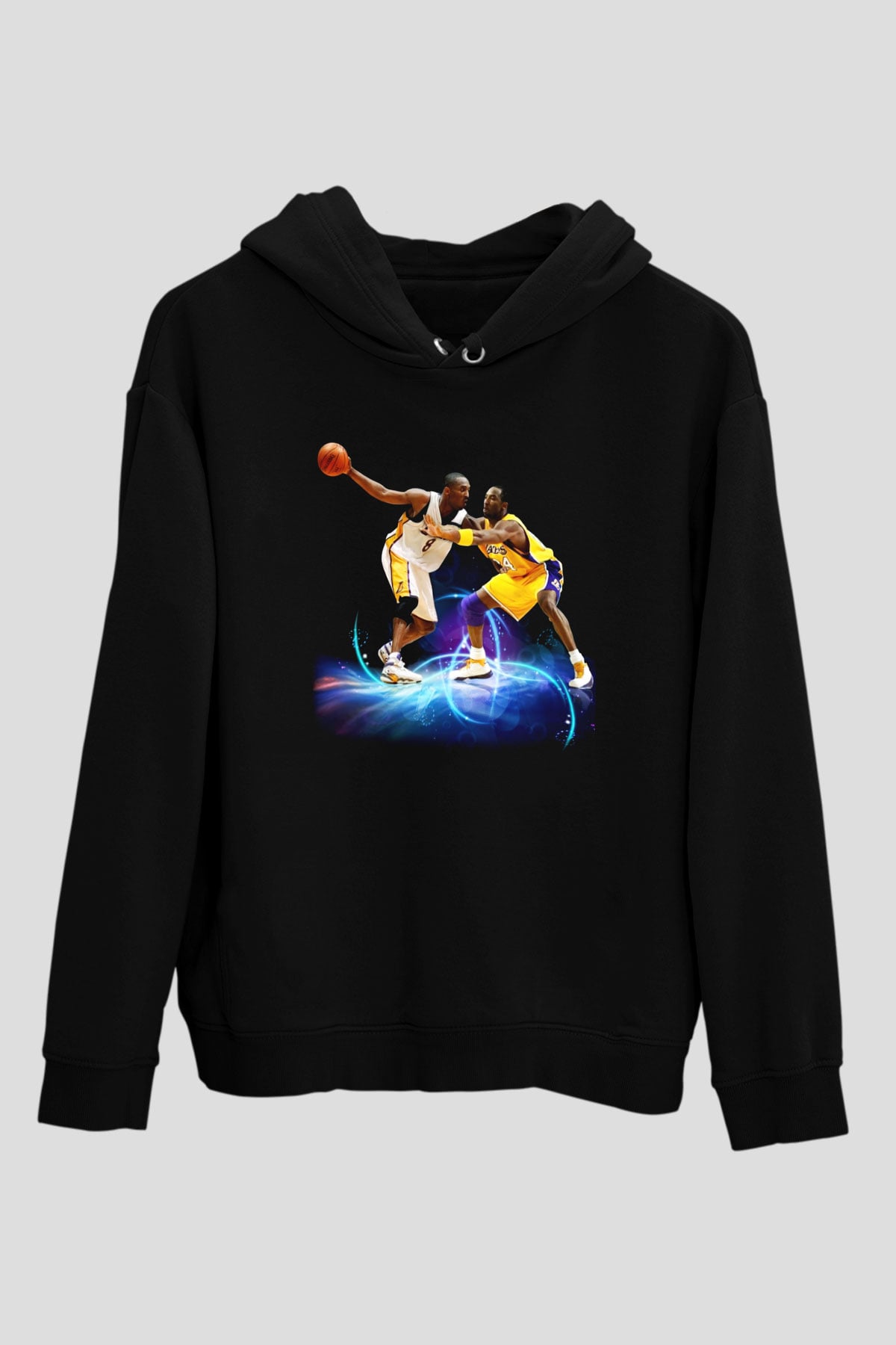 Basketbol Siyah Unisex Hoodie