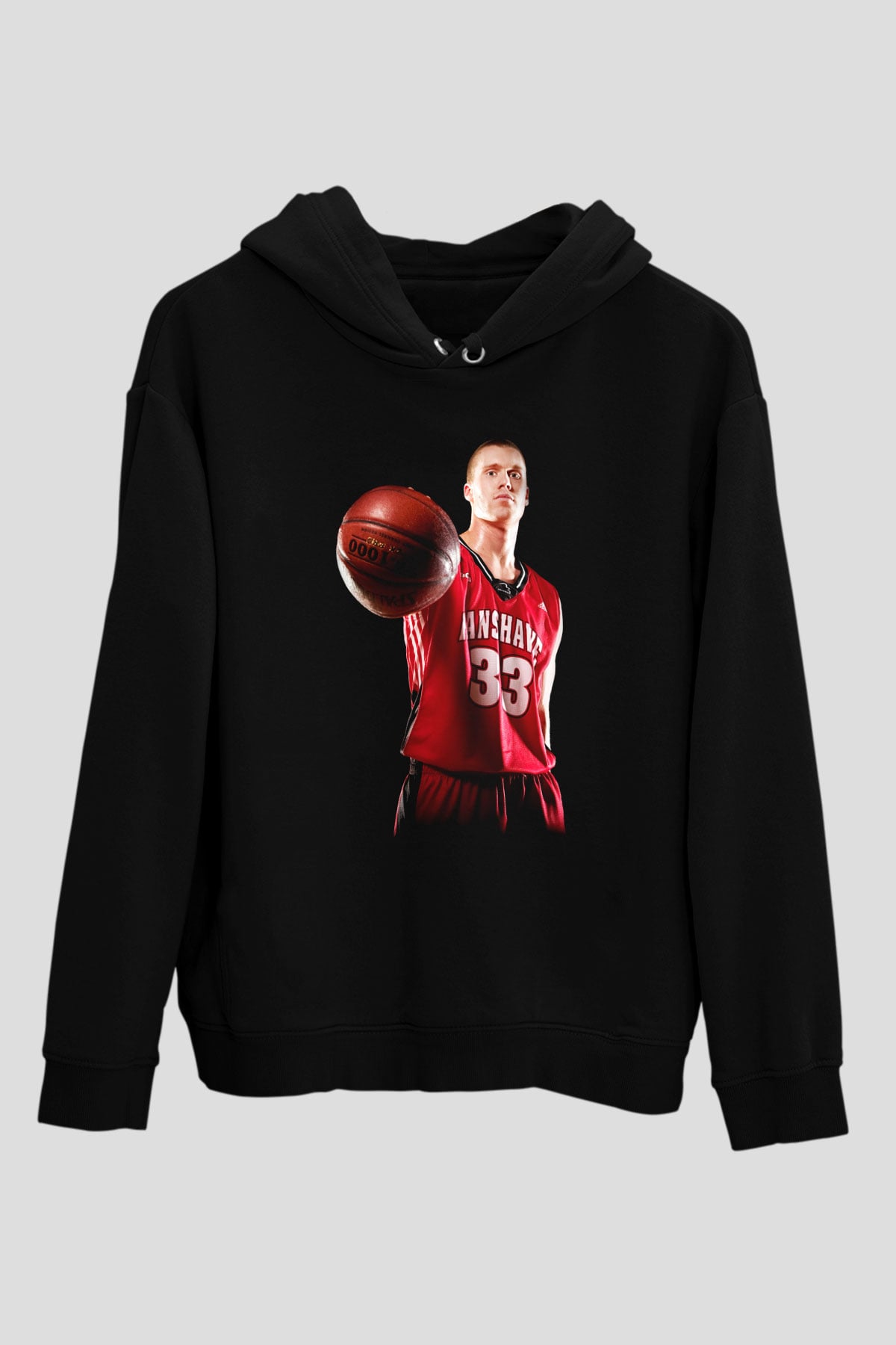 Basketbol Siyah Unisex Hoodie
