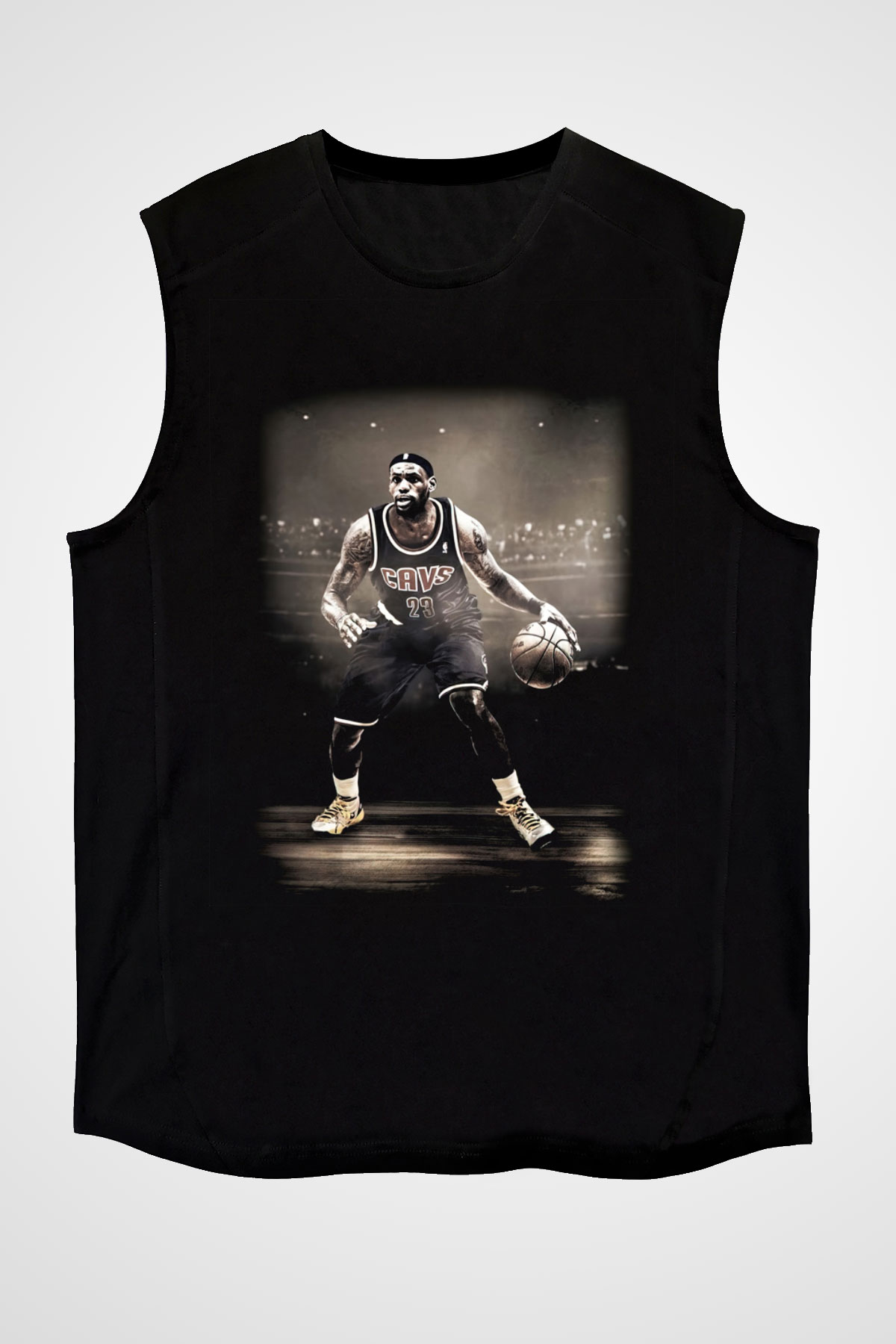 Basketbol Siyah Unisex Kolsuz Tişört