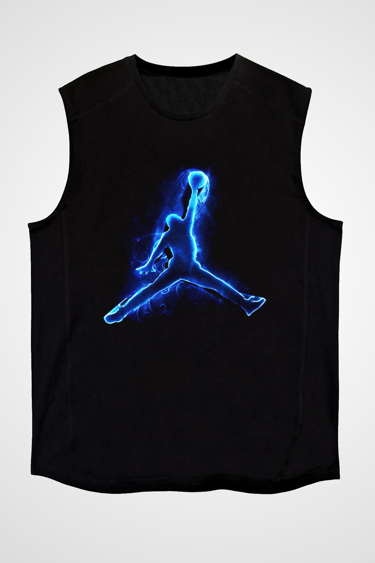 Basketbol Siyah Unisex Kolsuz Tişört