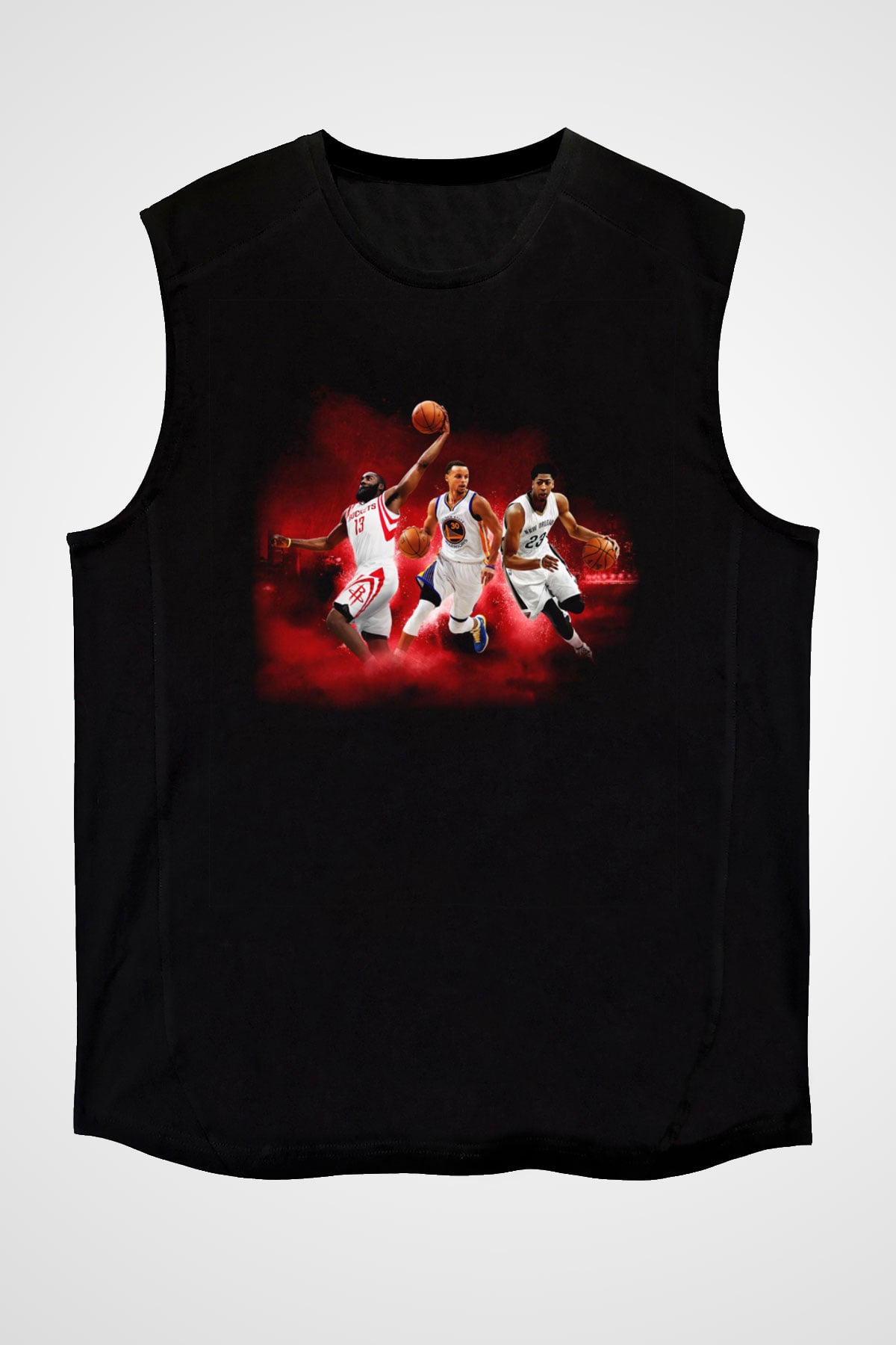 Basketbol Siyah Unisex Kolsuz Tişört